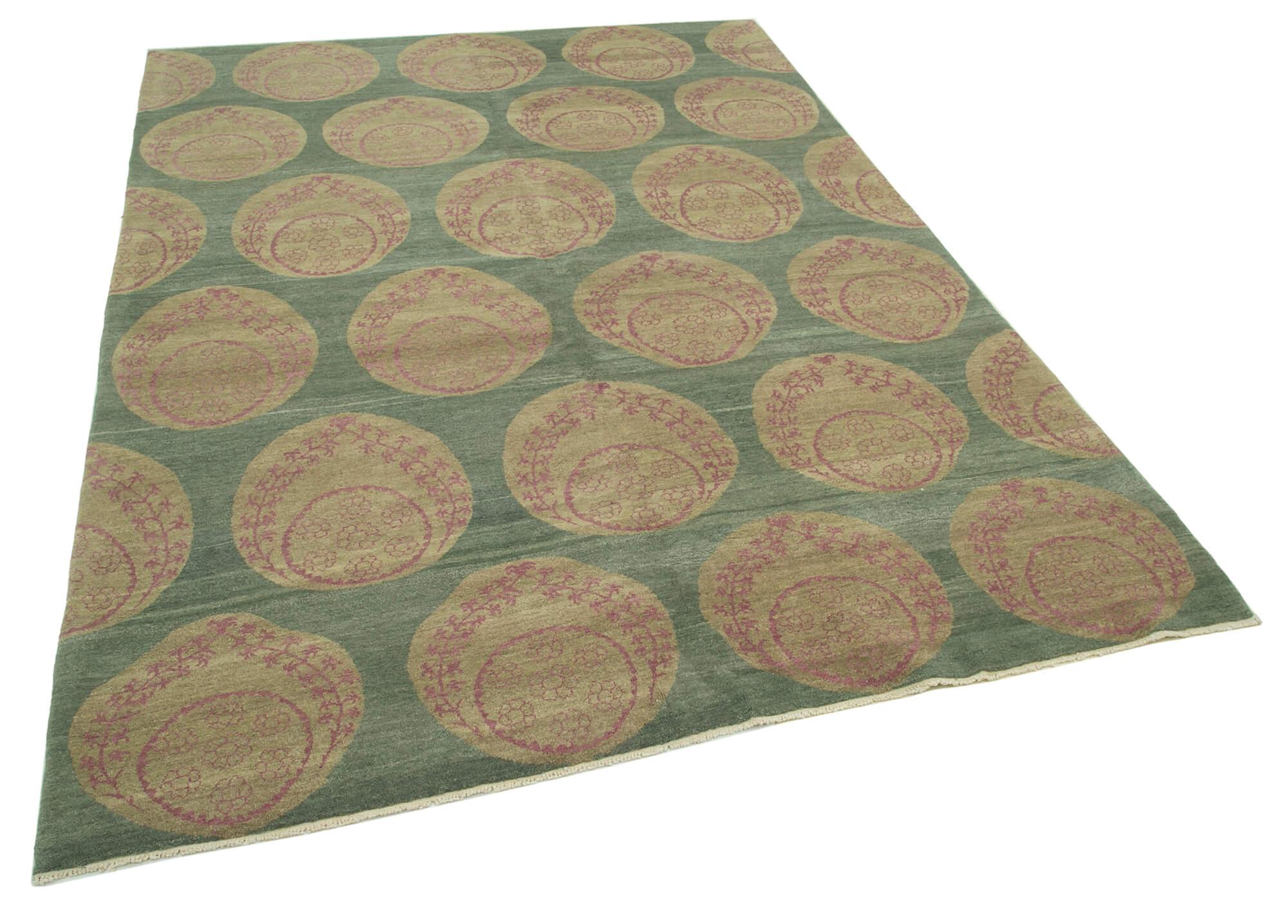 6 x 8 Green Oushak Rug - 3352