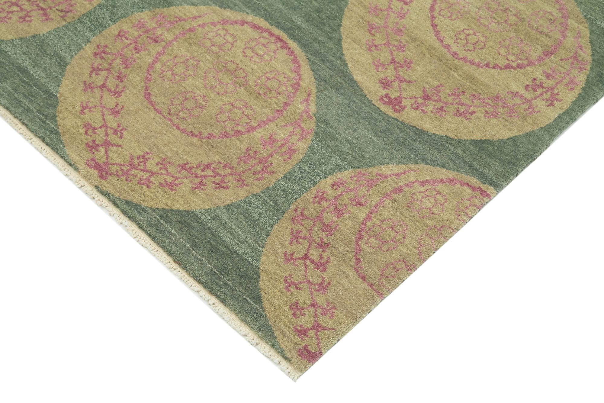 6 x 8 Green Oushak Rug - 3352