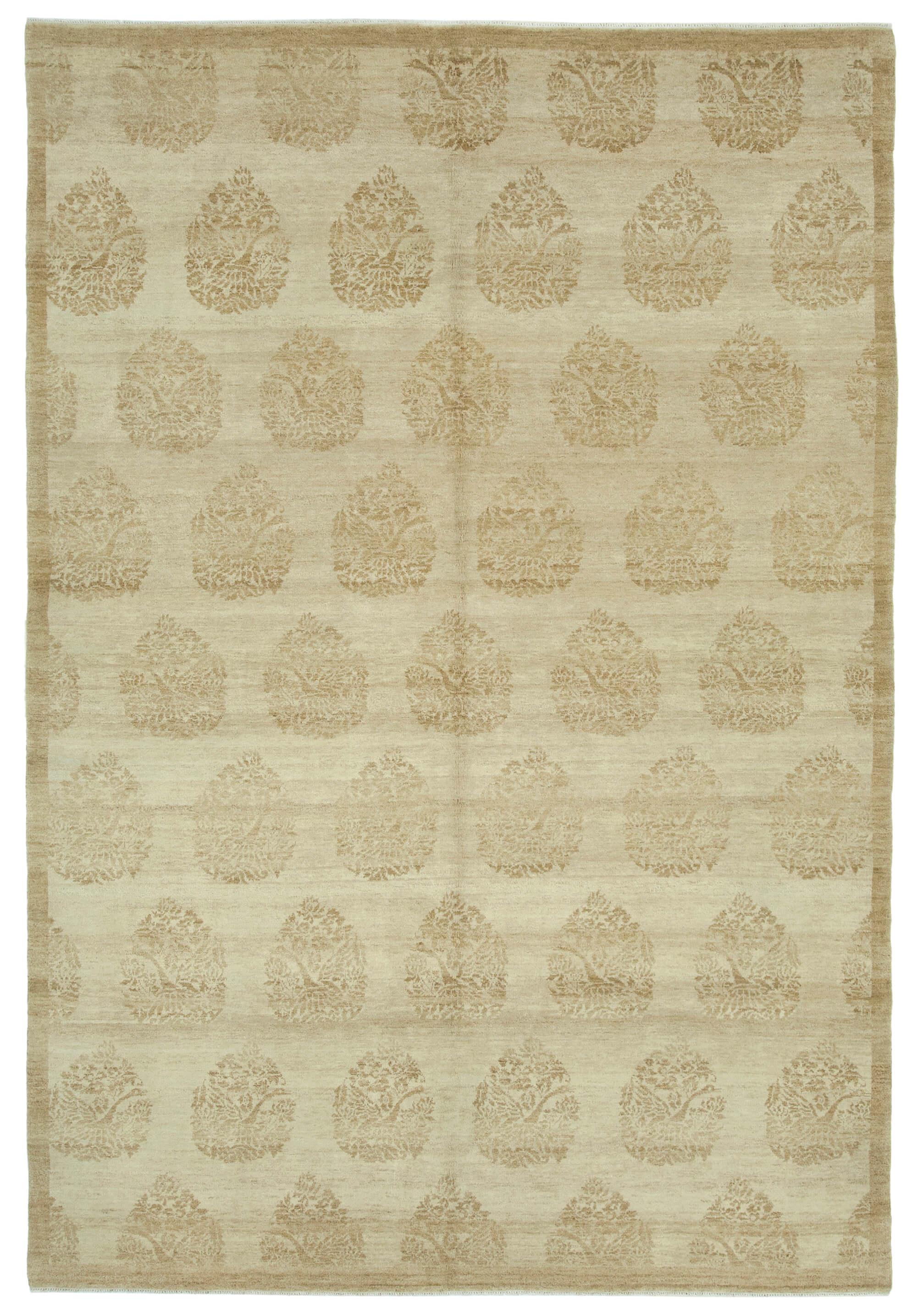 6 x 9 Beige Oushak Rug - 3353