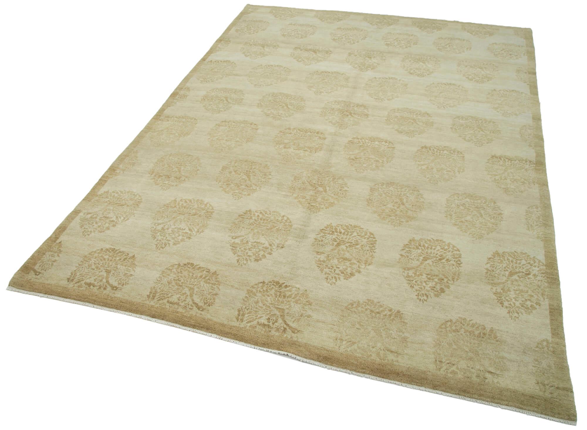 6 x 9 Beige Oushak Rug - 3353