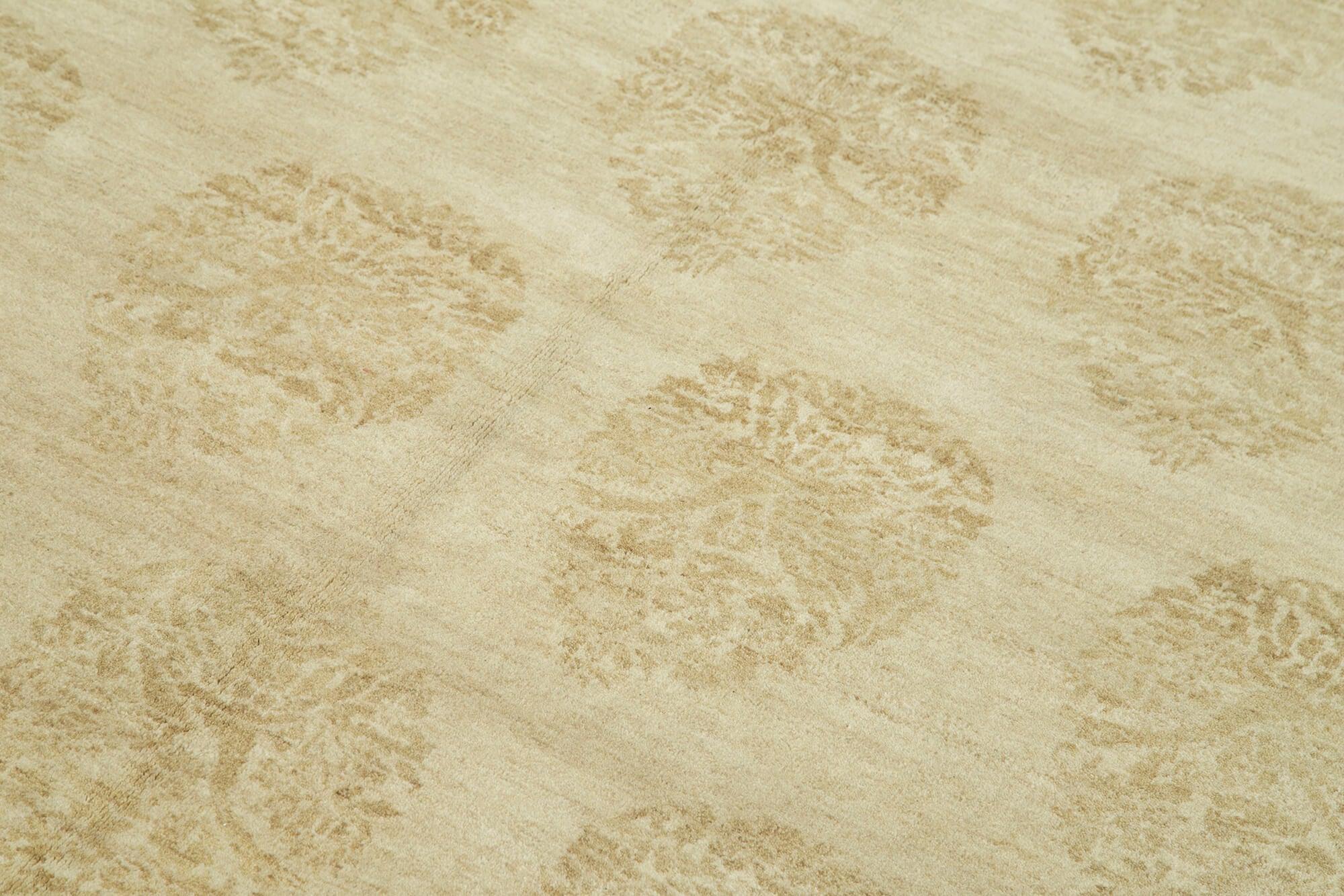 6 x 9 Beige Oushak Rug - 3353