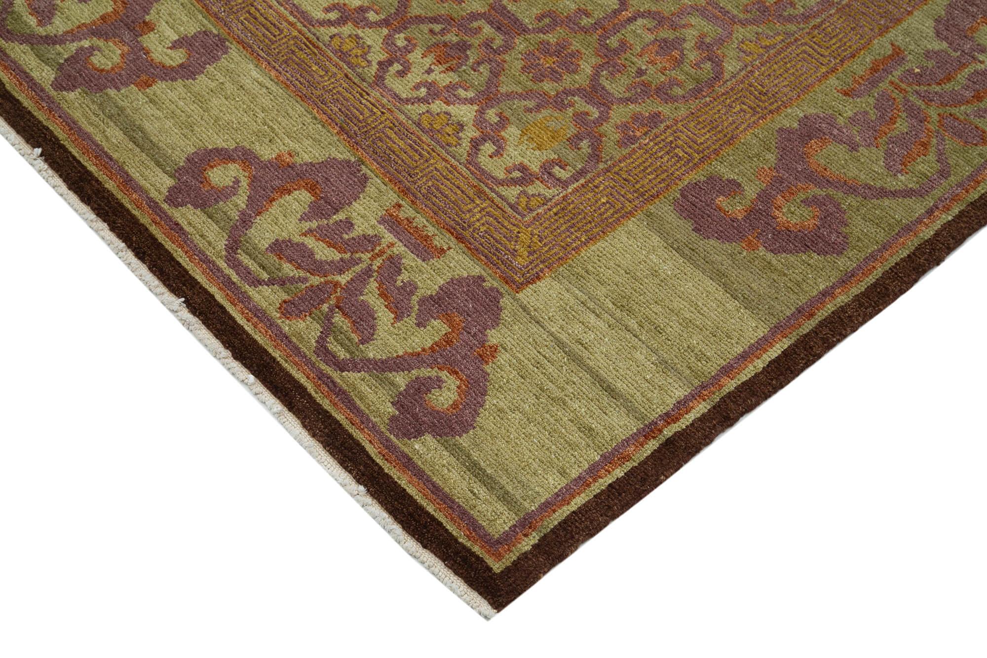 6 x 10 Green Oushak Rug - 3354