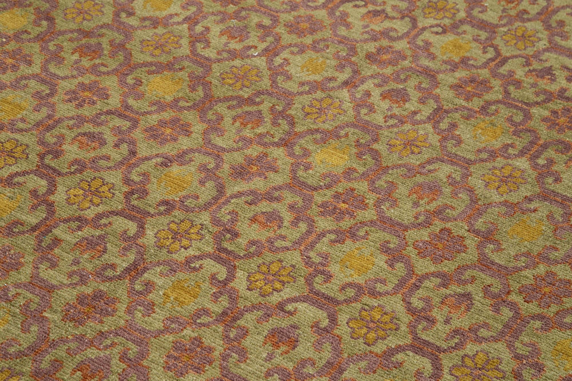 6 x 10 Green Oushak Rug - 3354