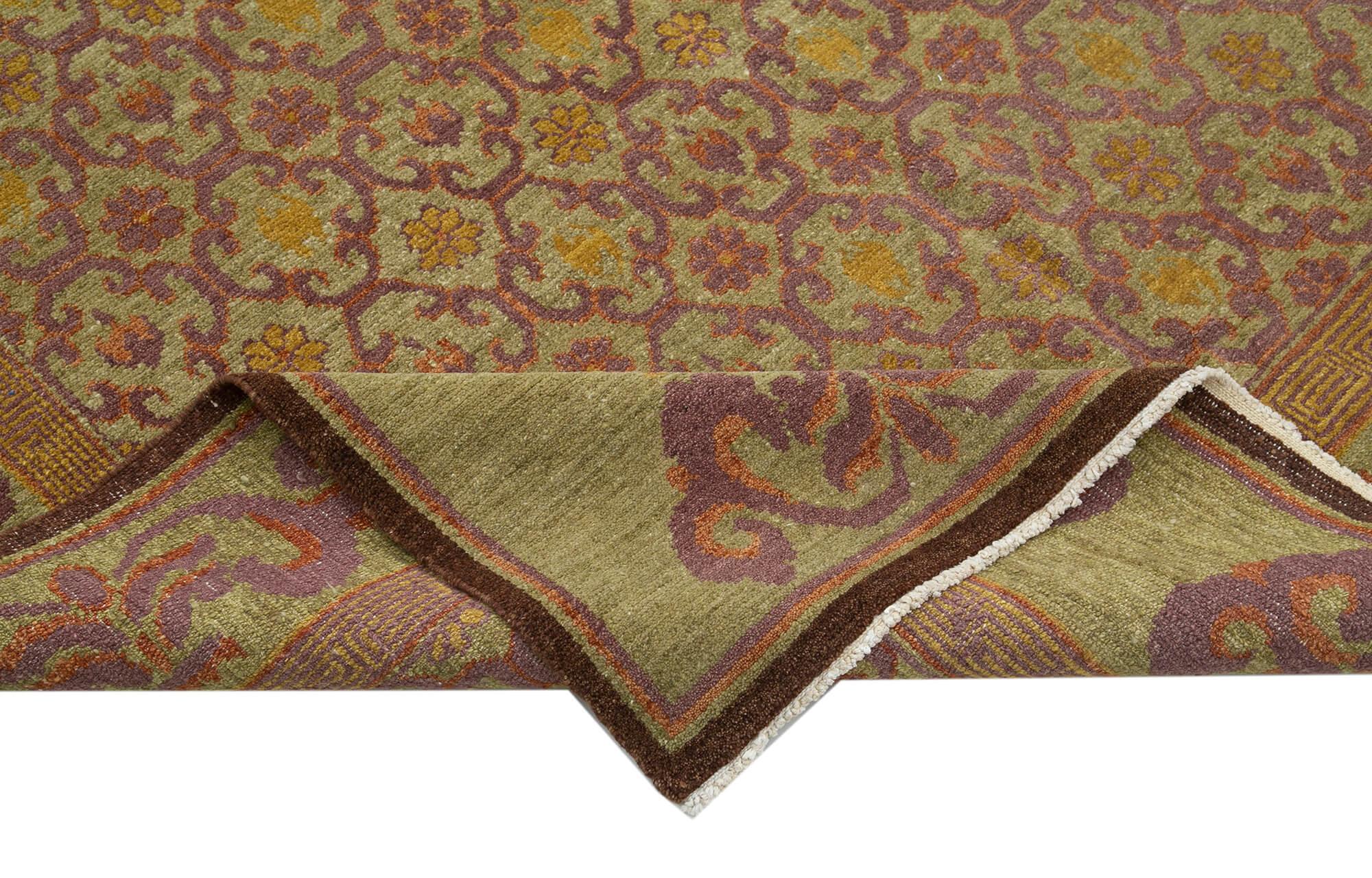 6 x 10 Green Oushak Rug - 3354