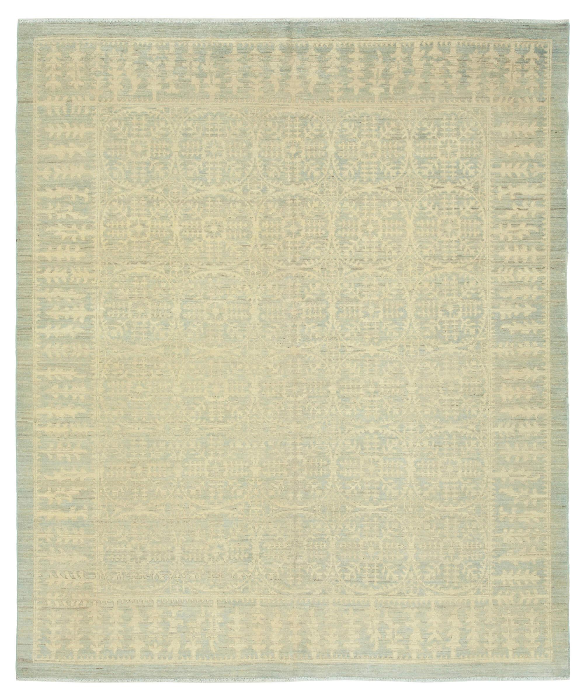 8 x 9 Beige Oushak Rug - 3357