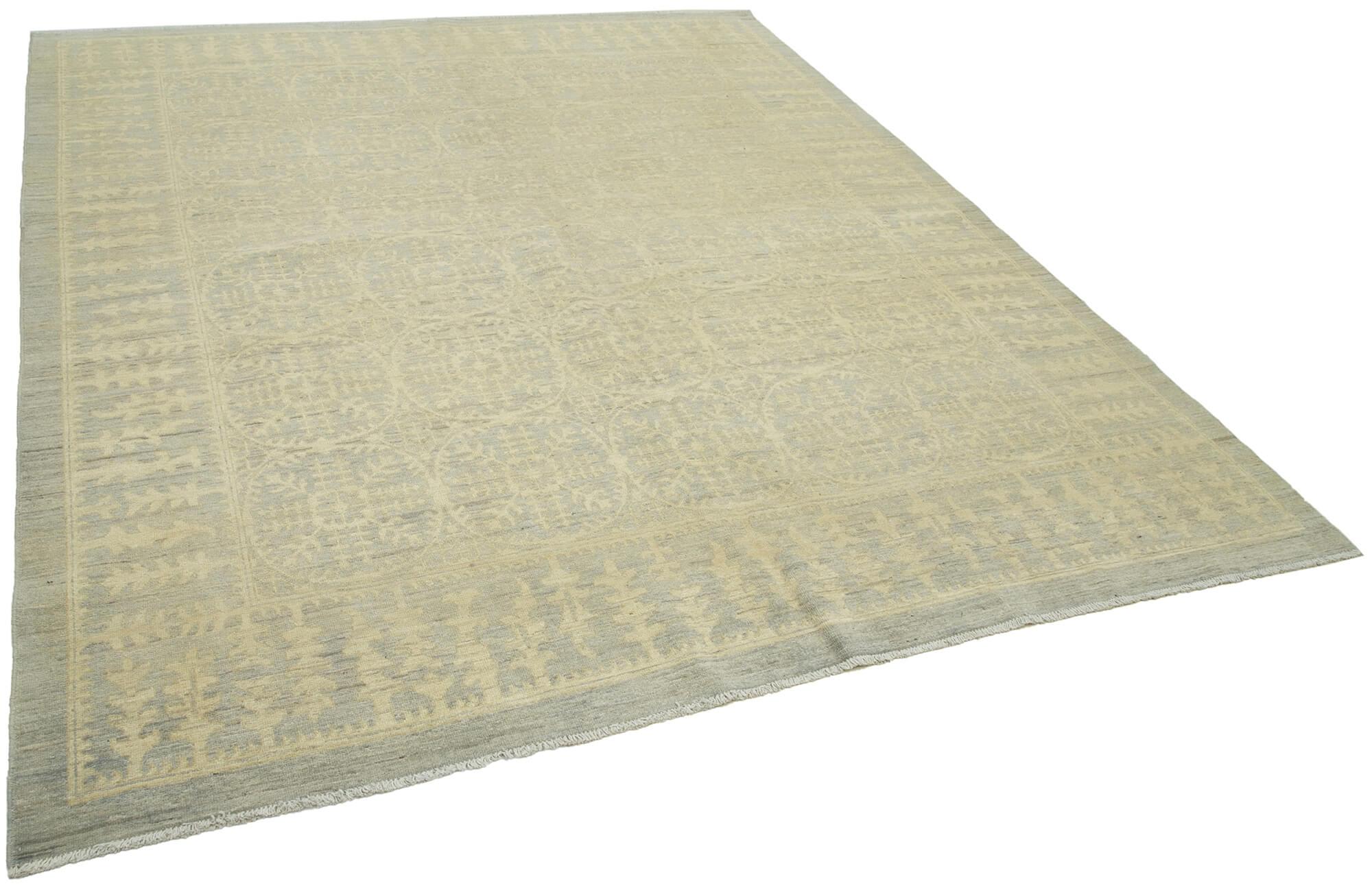 8 x 9 Beige Oushak Rug - 3357