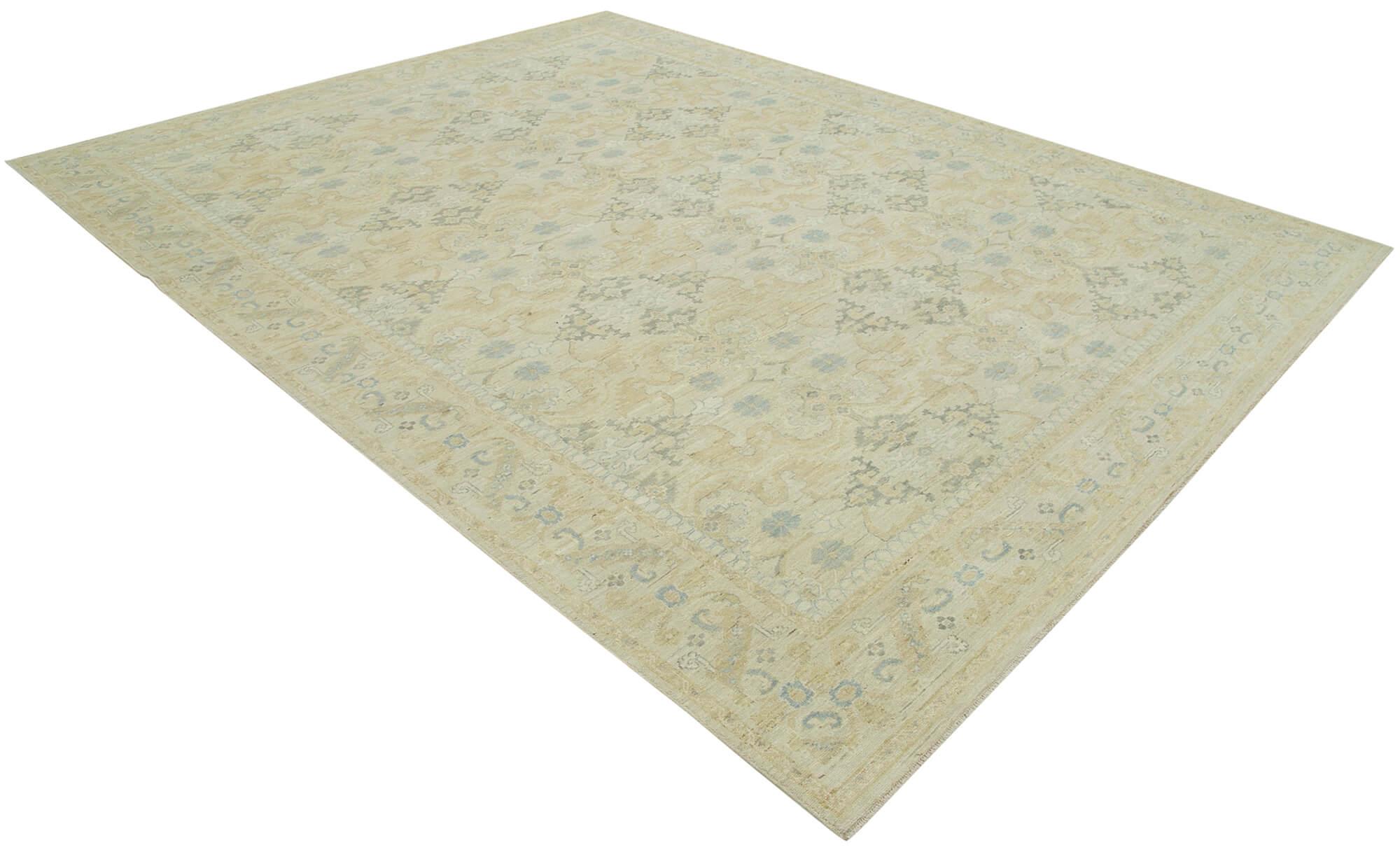 9 x 12 Beige Oushak Rug - 3359