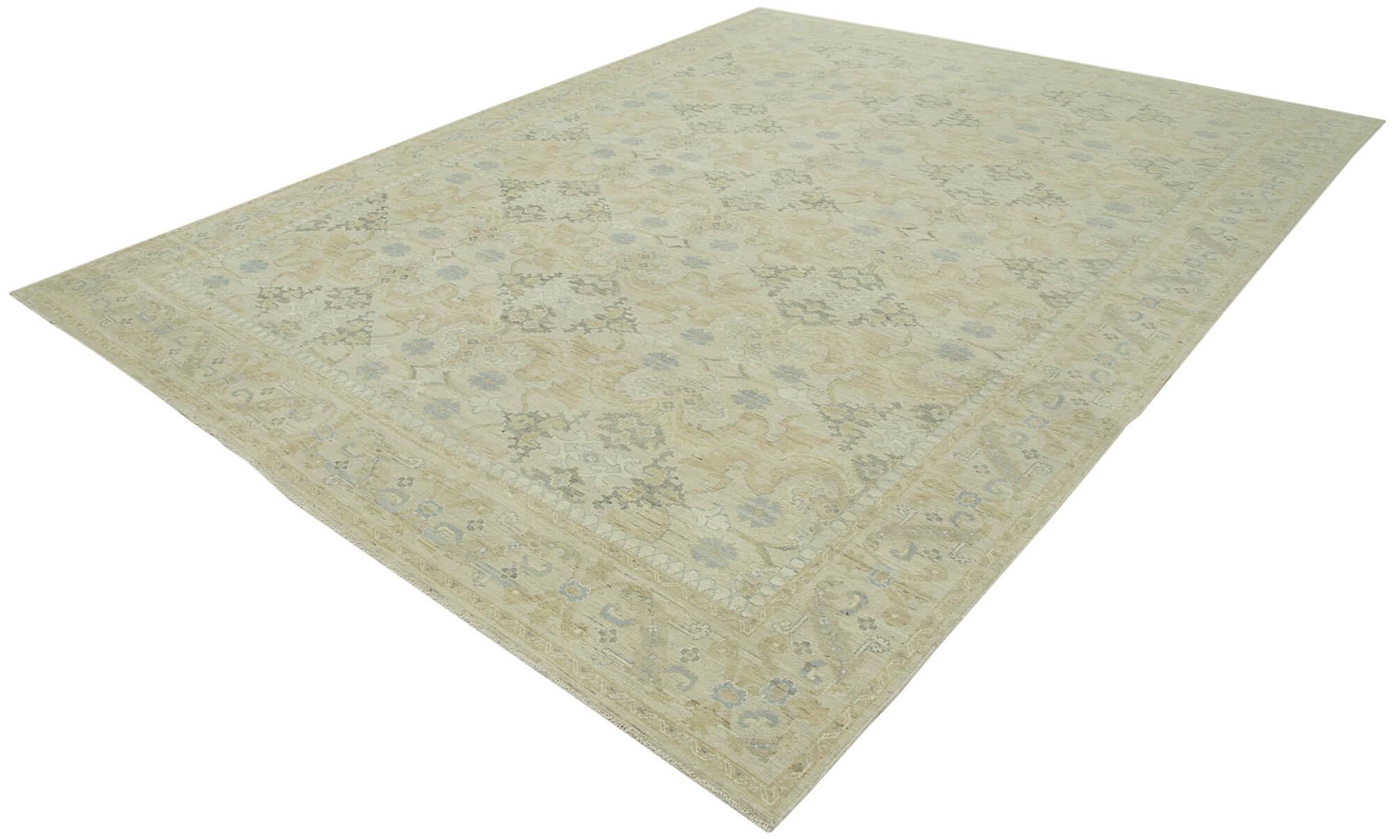 9 x 12 Beige Oushak Rug - 3359