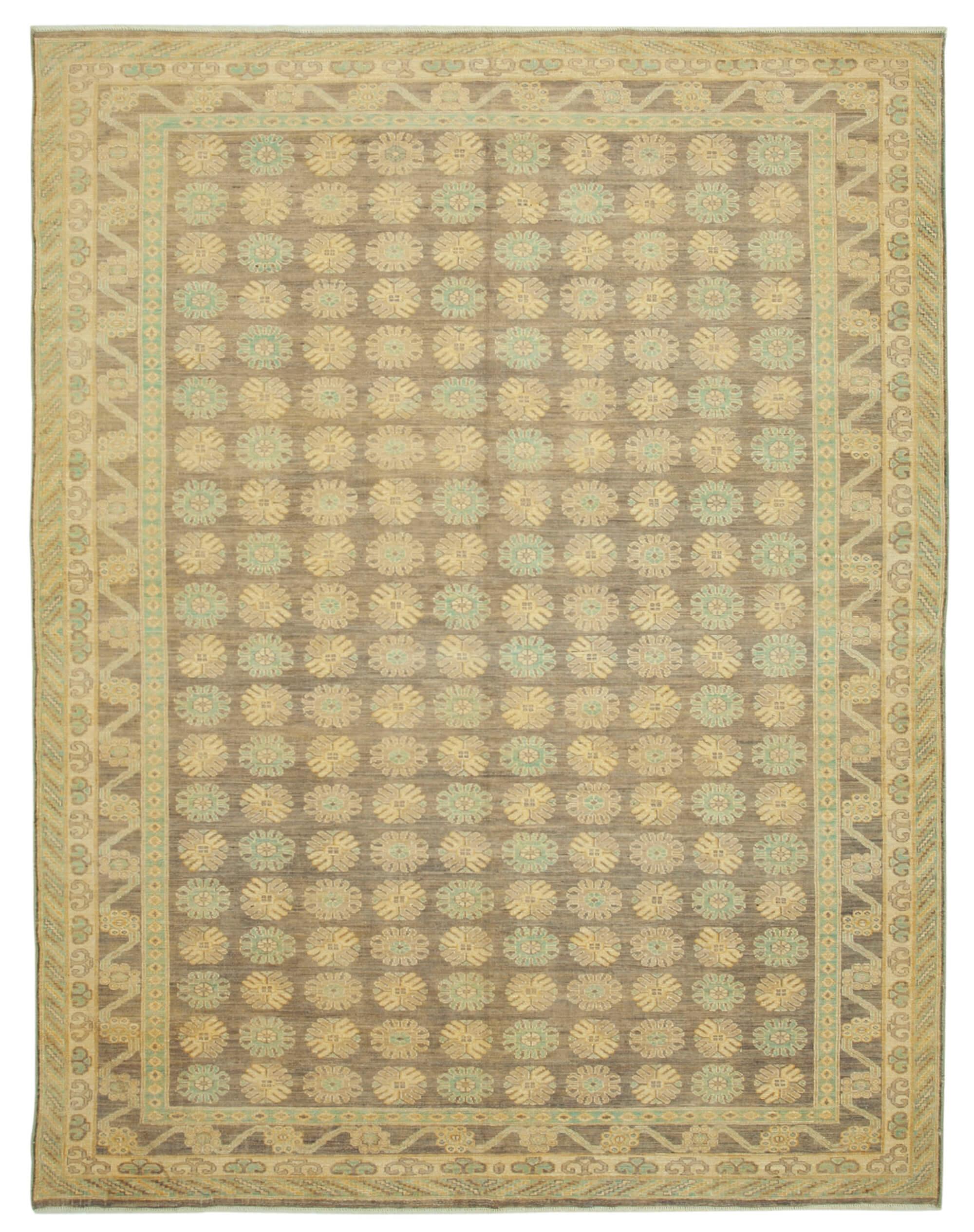 9 x 12 Beige Oushak Rug - 3361