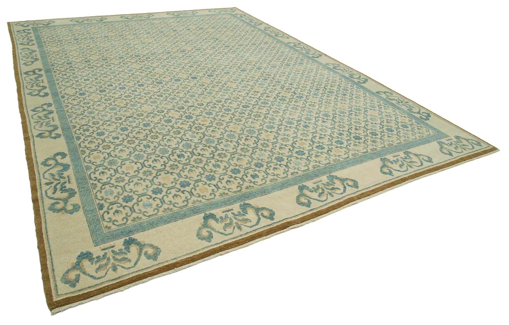 10 x 14 Blue Oushak Rug - 3365