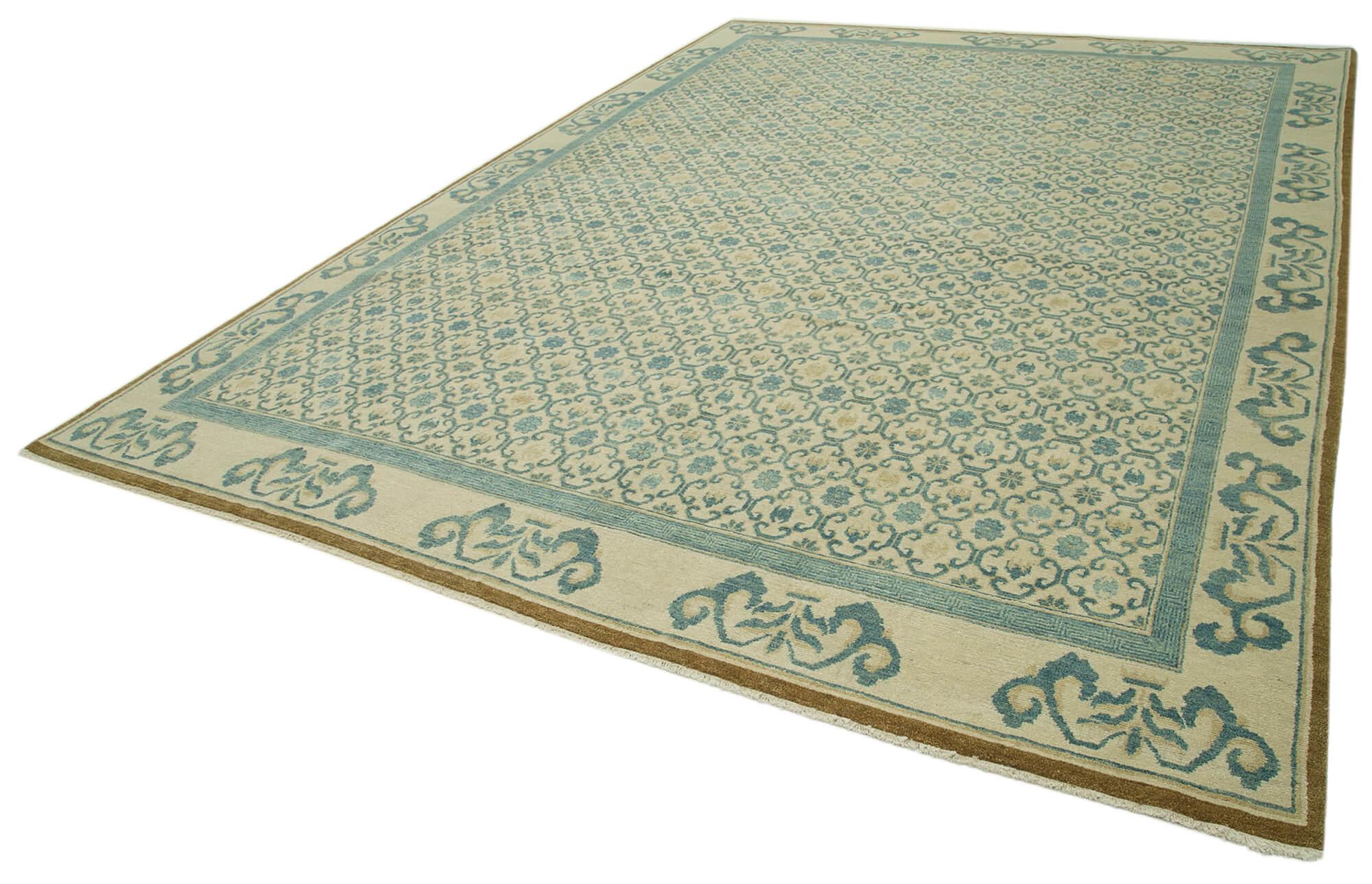 10 x 14 Blue Oushak Rug - 3365