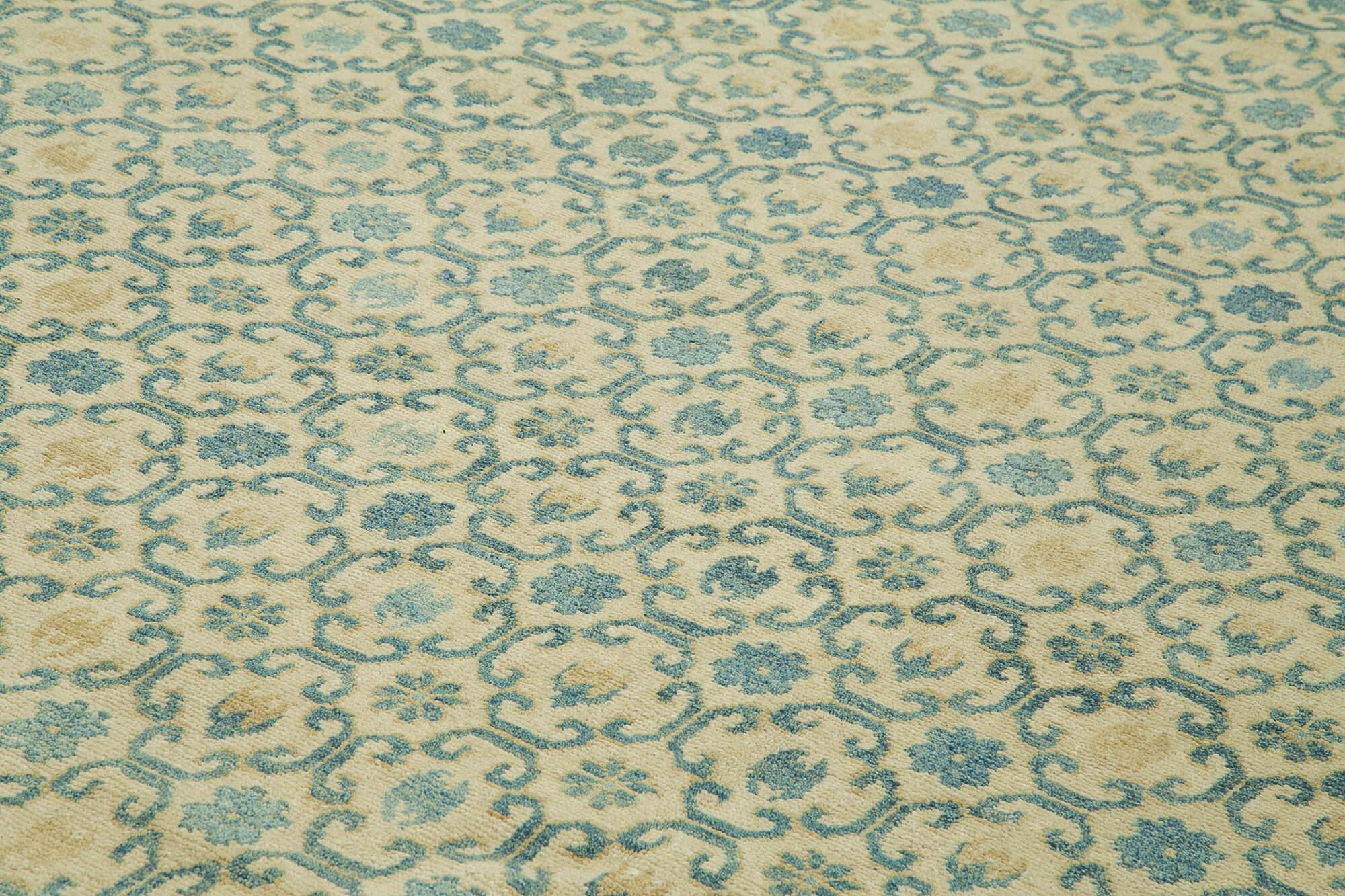 10 x 14 Blue Oushak Rug - 3365