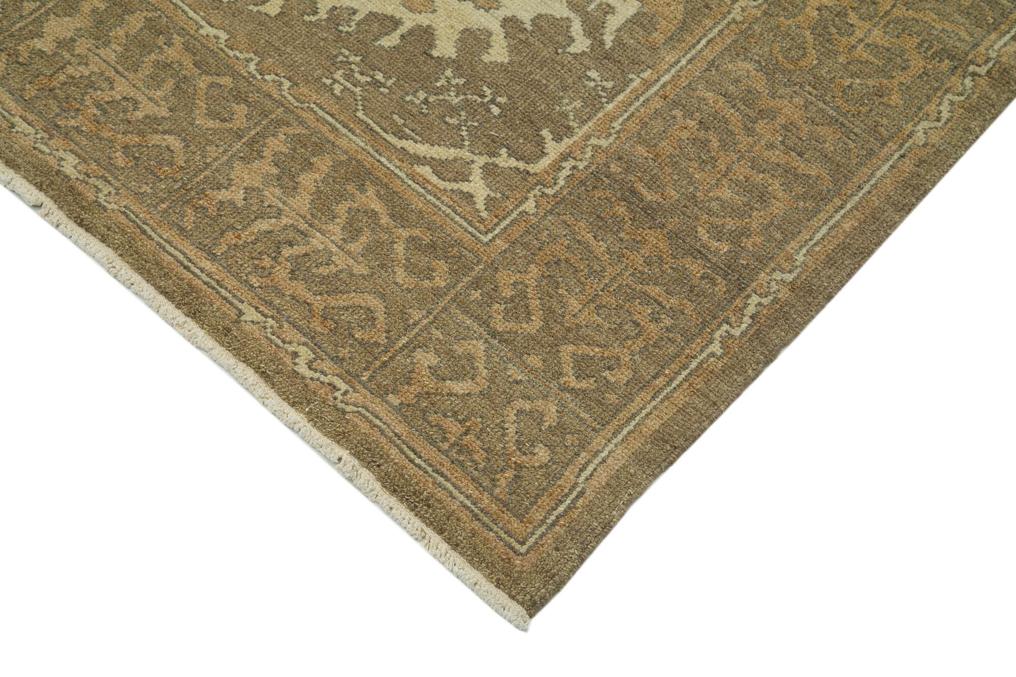 10 x 14 Brown Oushak Rug - 3366