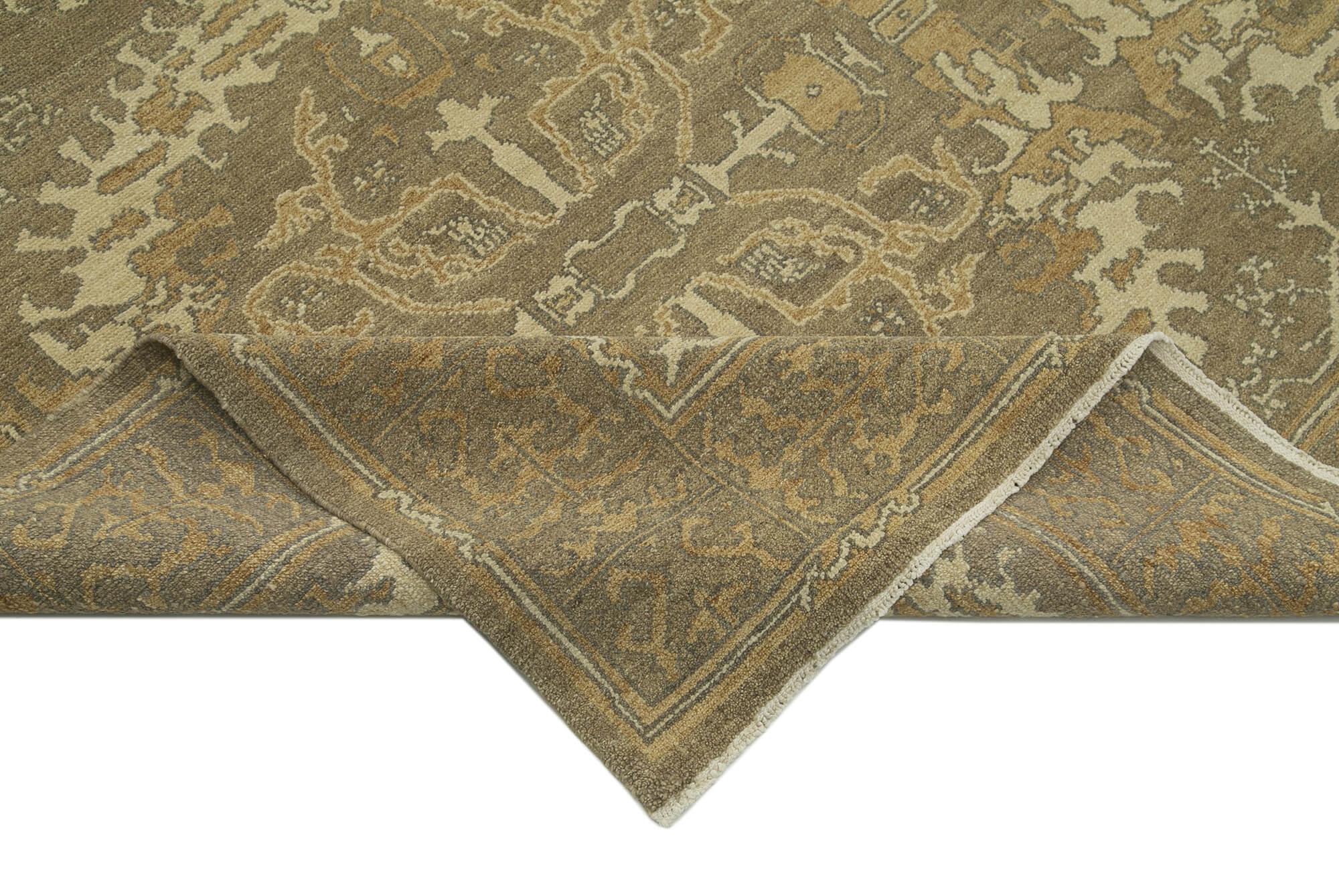 10 x 14 Brown Oushak Rug - 3366