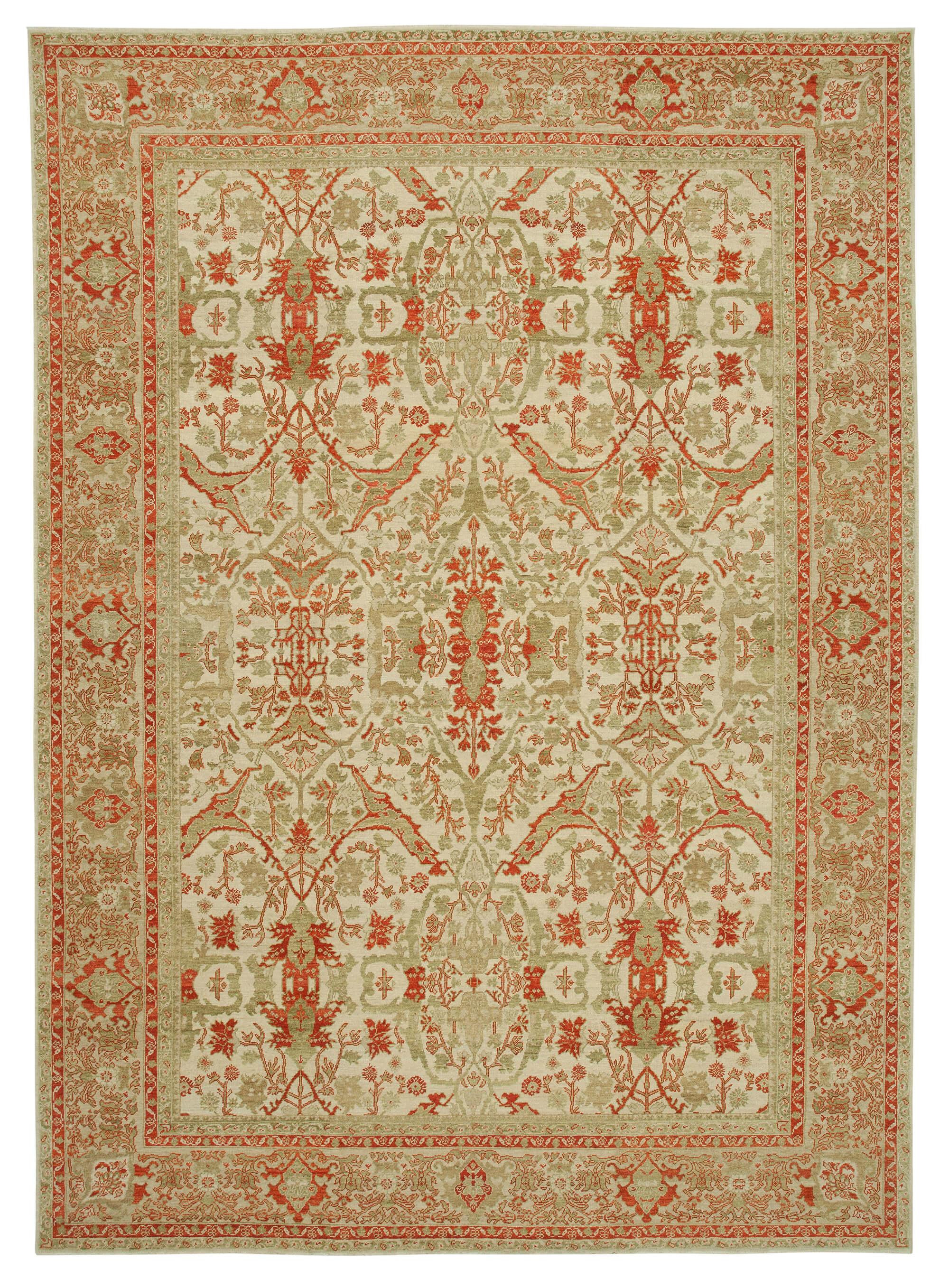 10 x 14 Beige Oushak Rug - 3367