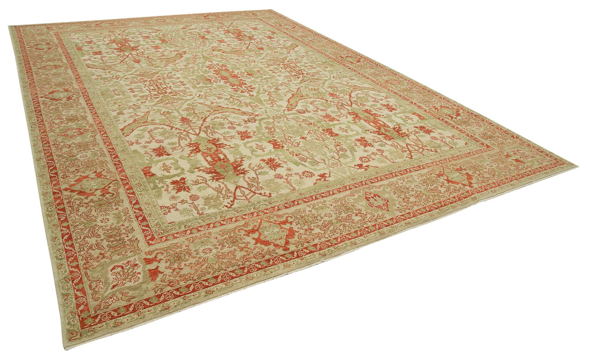 10 x 14 Beige Oushak Rug - 3367