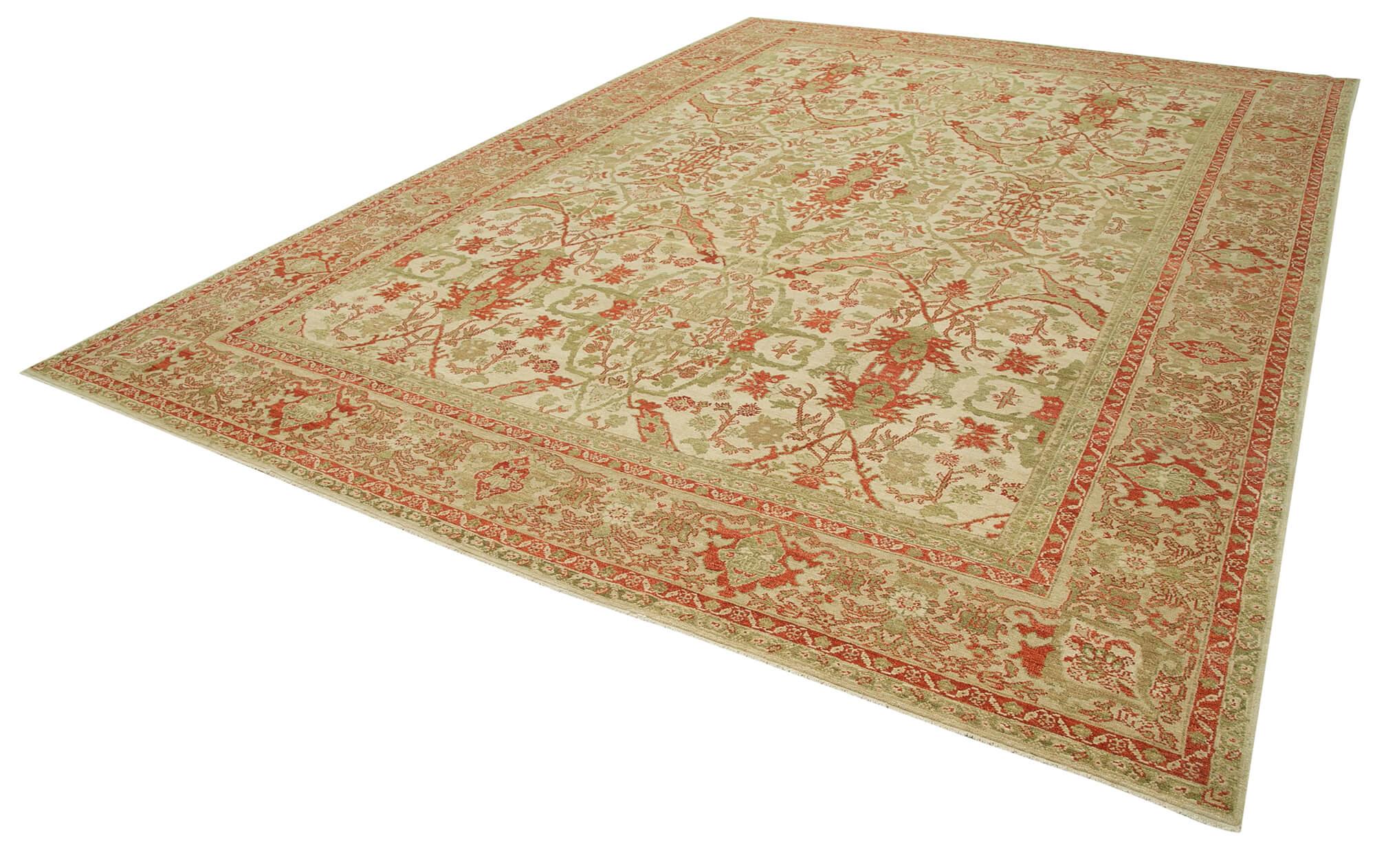 10 x 14 Beige Oushak Rug - 3367