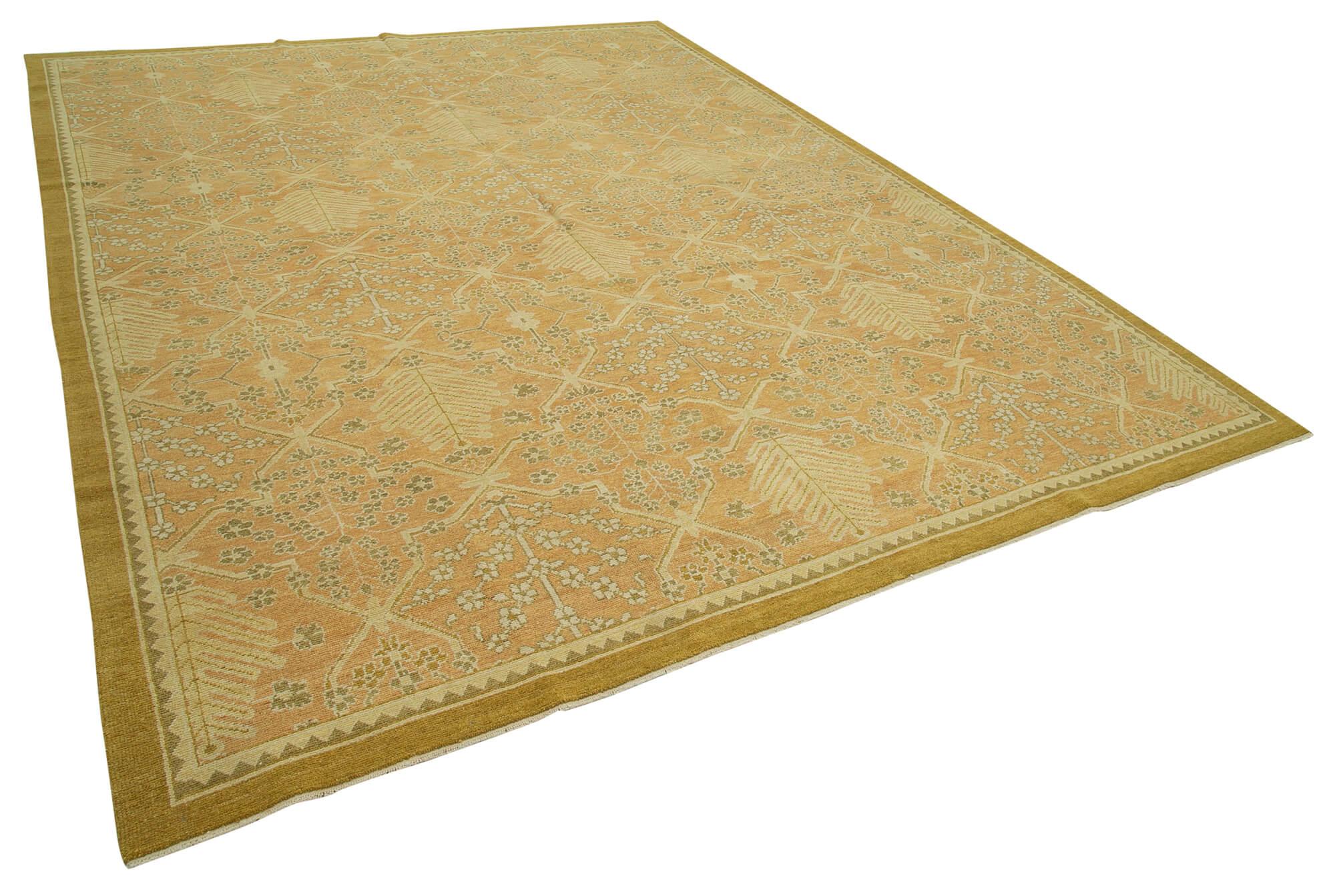 9 x 12 Beige Oushak Rug - 3373