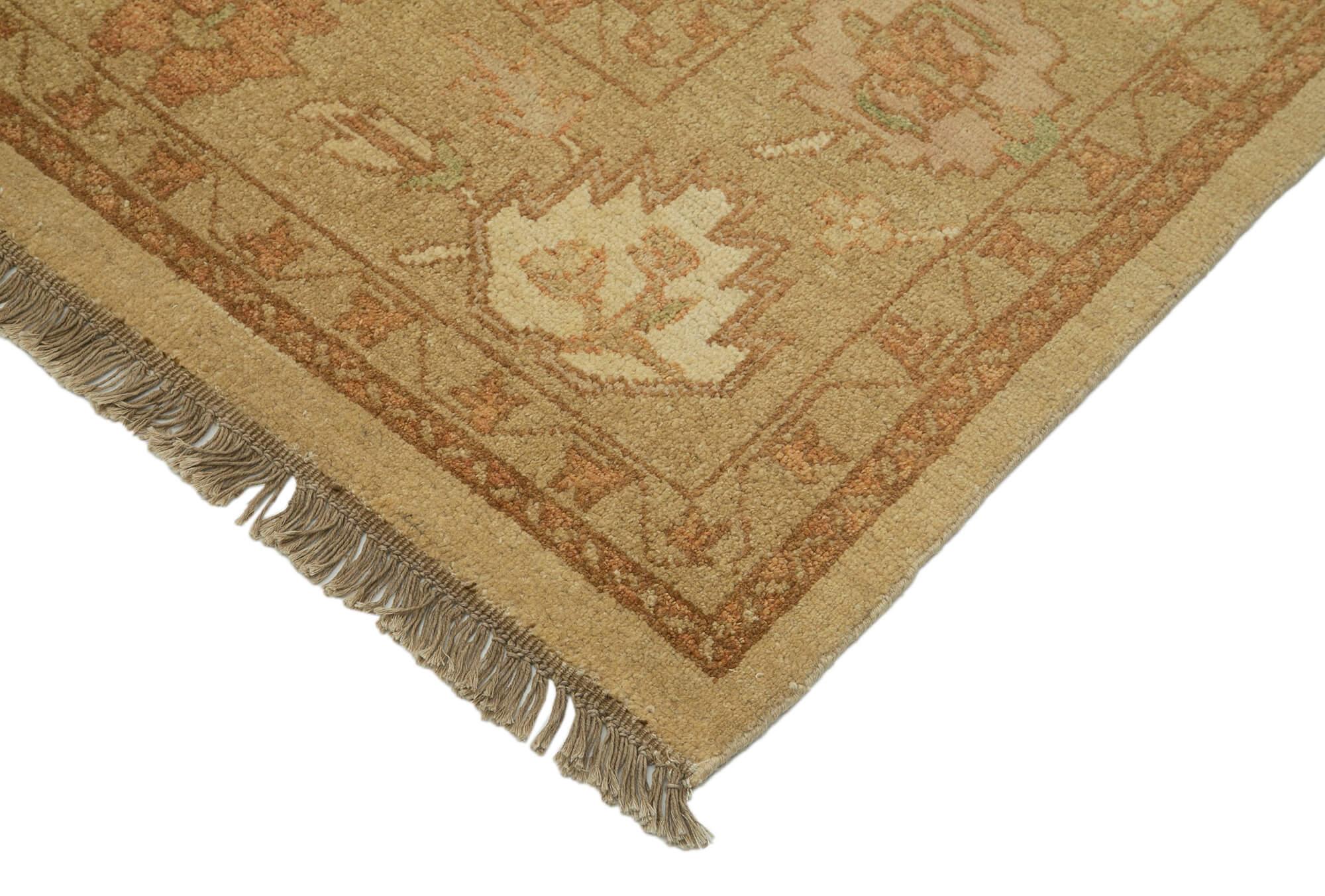 9 x 12 Beige Oushak Rug - 3377