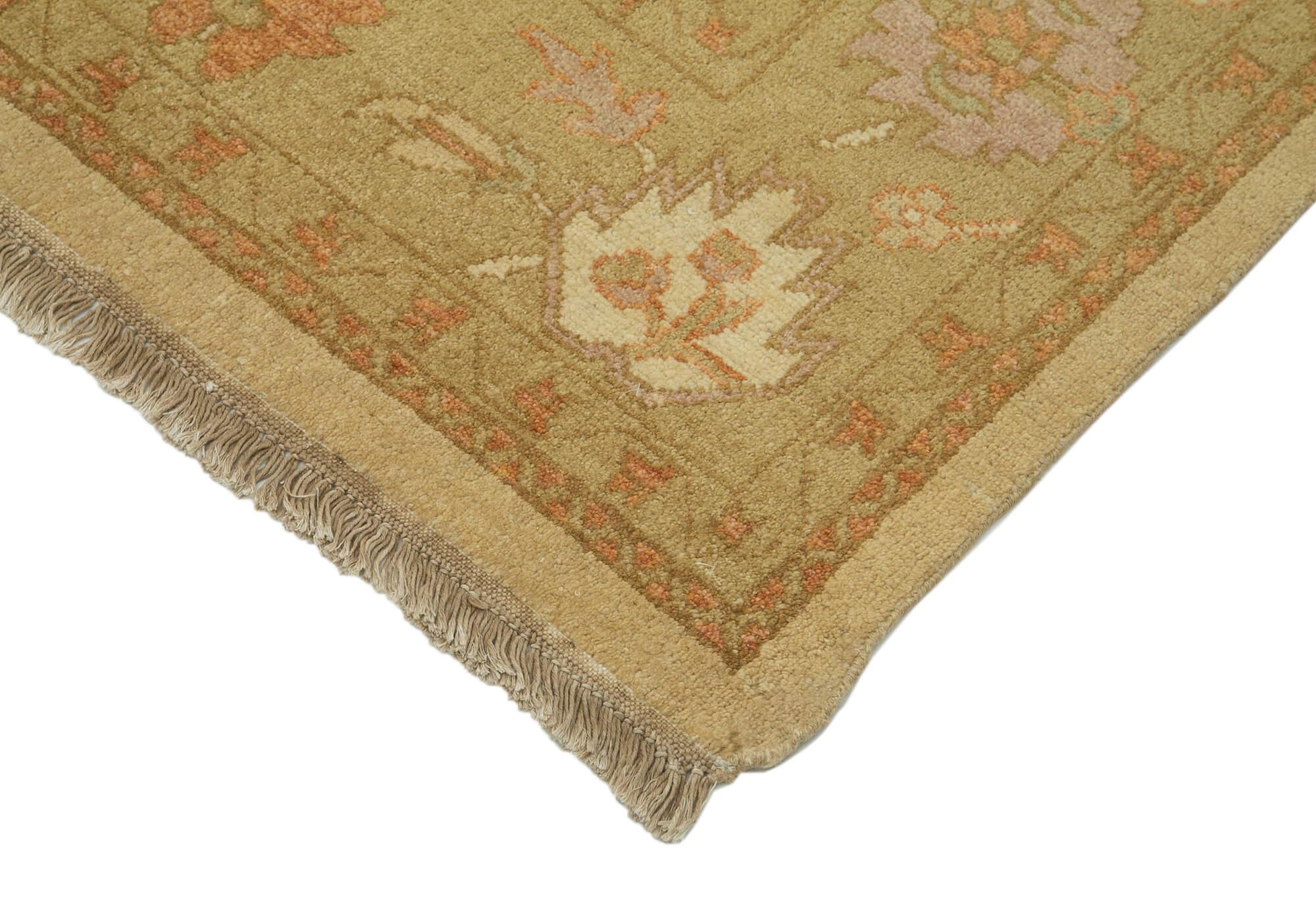 9 x 12 Beige Oushak Rug - 3378