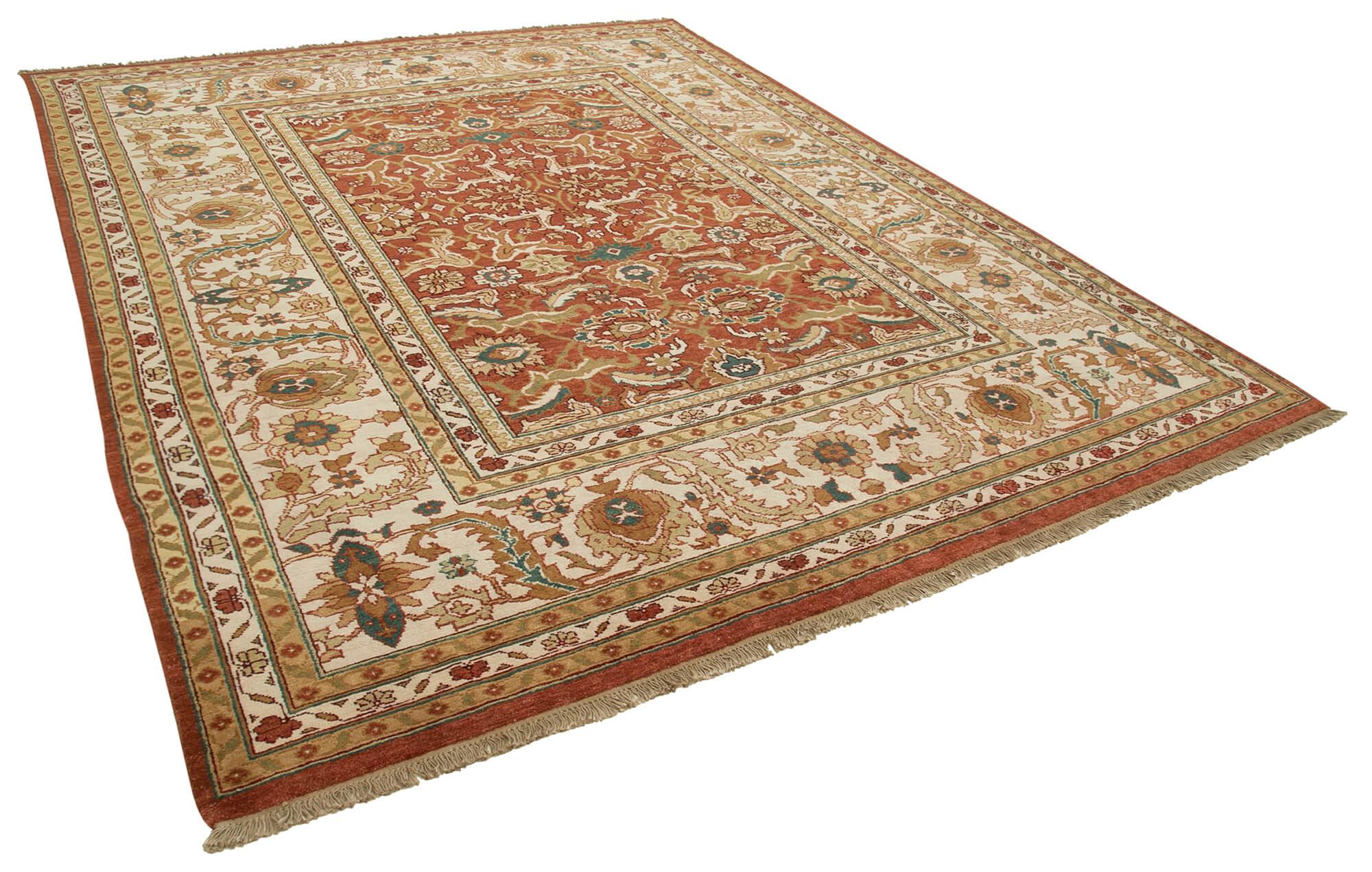 9 x 11 Red Oushak Rug - 3379