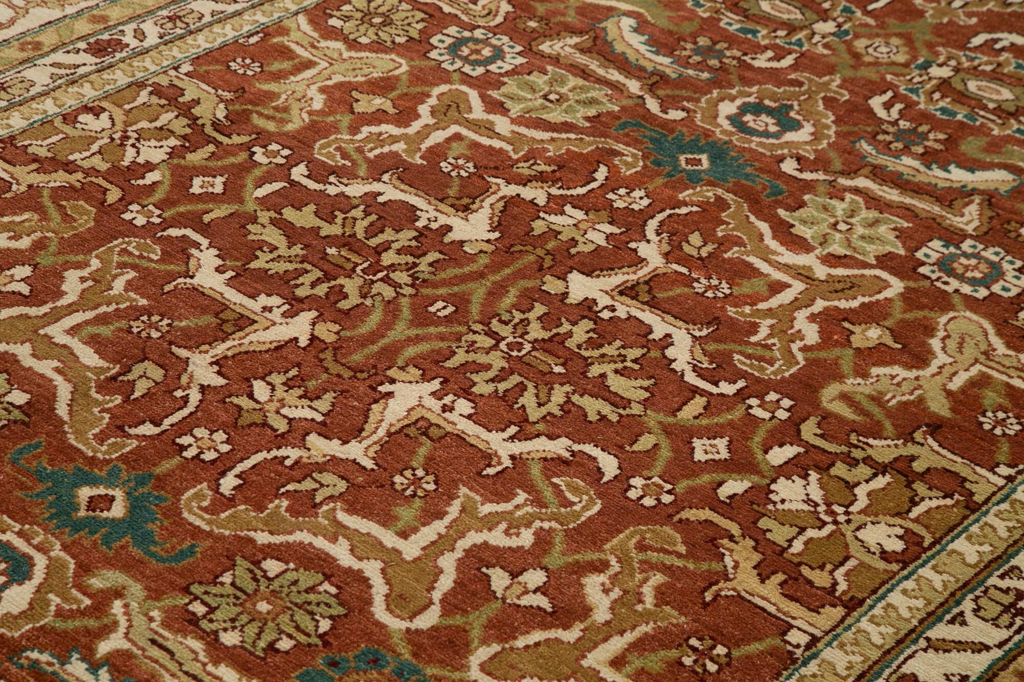 9 x 11 Red Oushak Rug - 3379