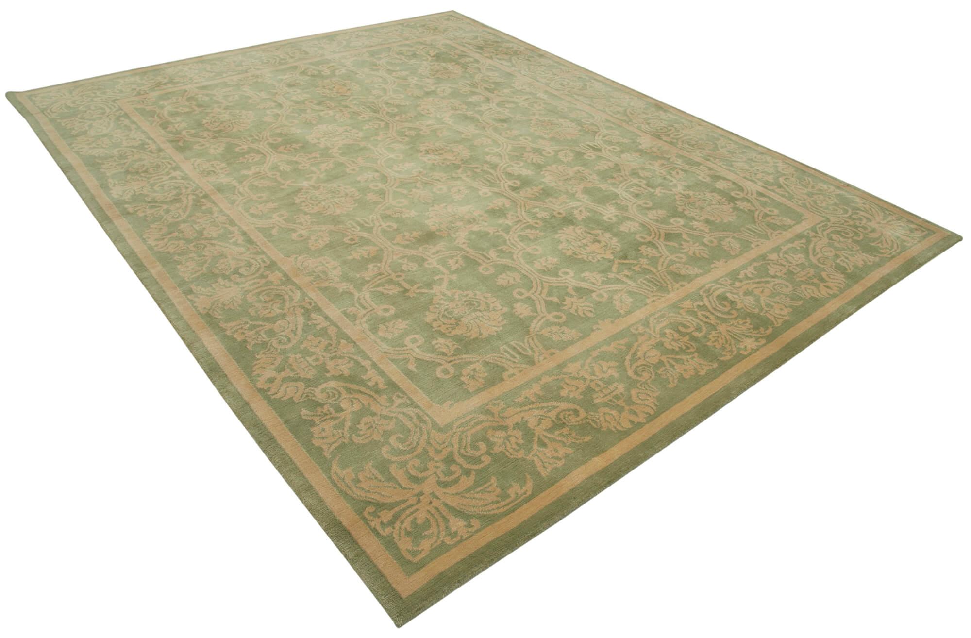 8 x 10 Green Oushak Rug - 3385