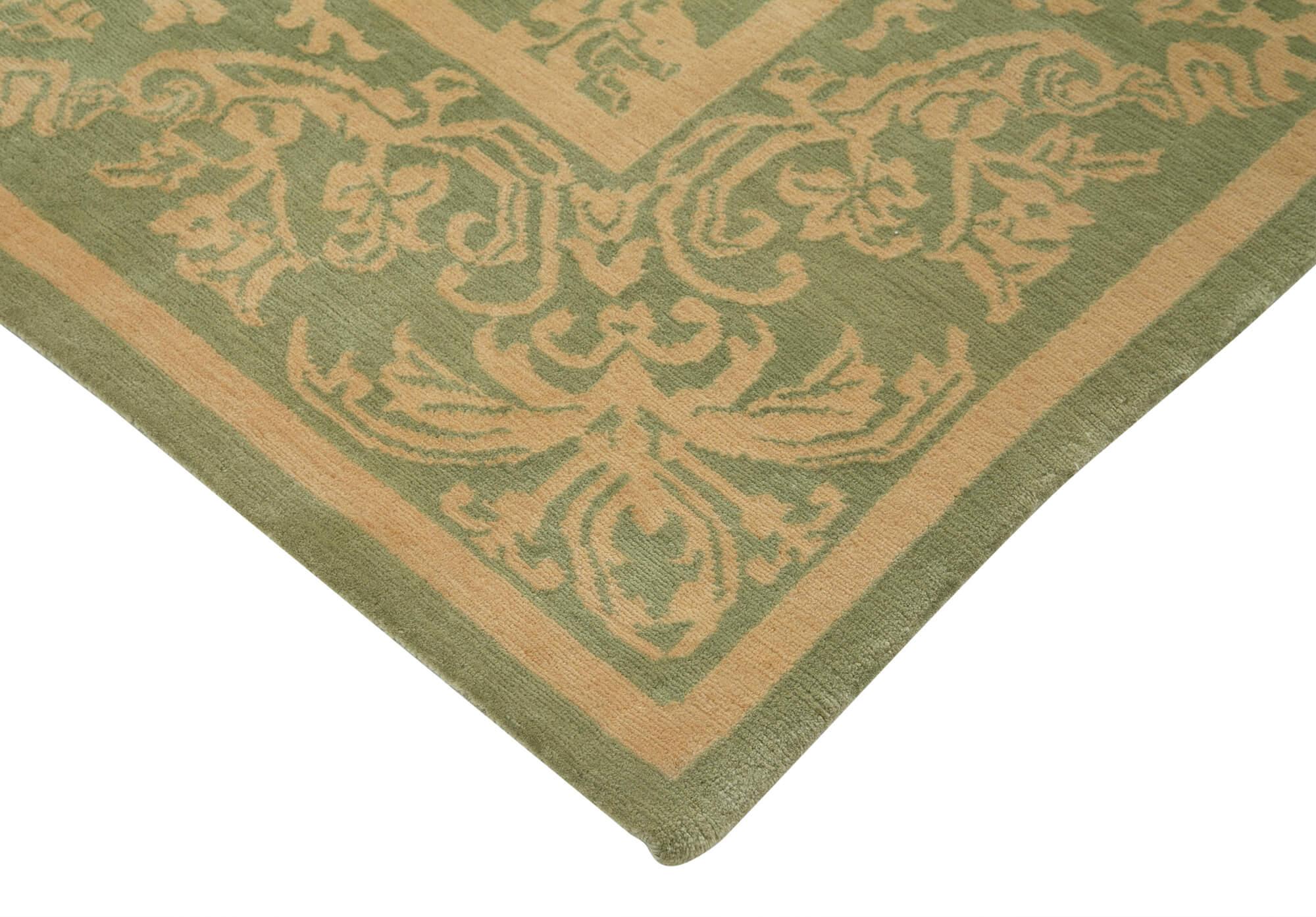 8 x 10 Green Oushak Rug - 3385