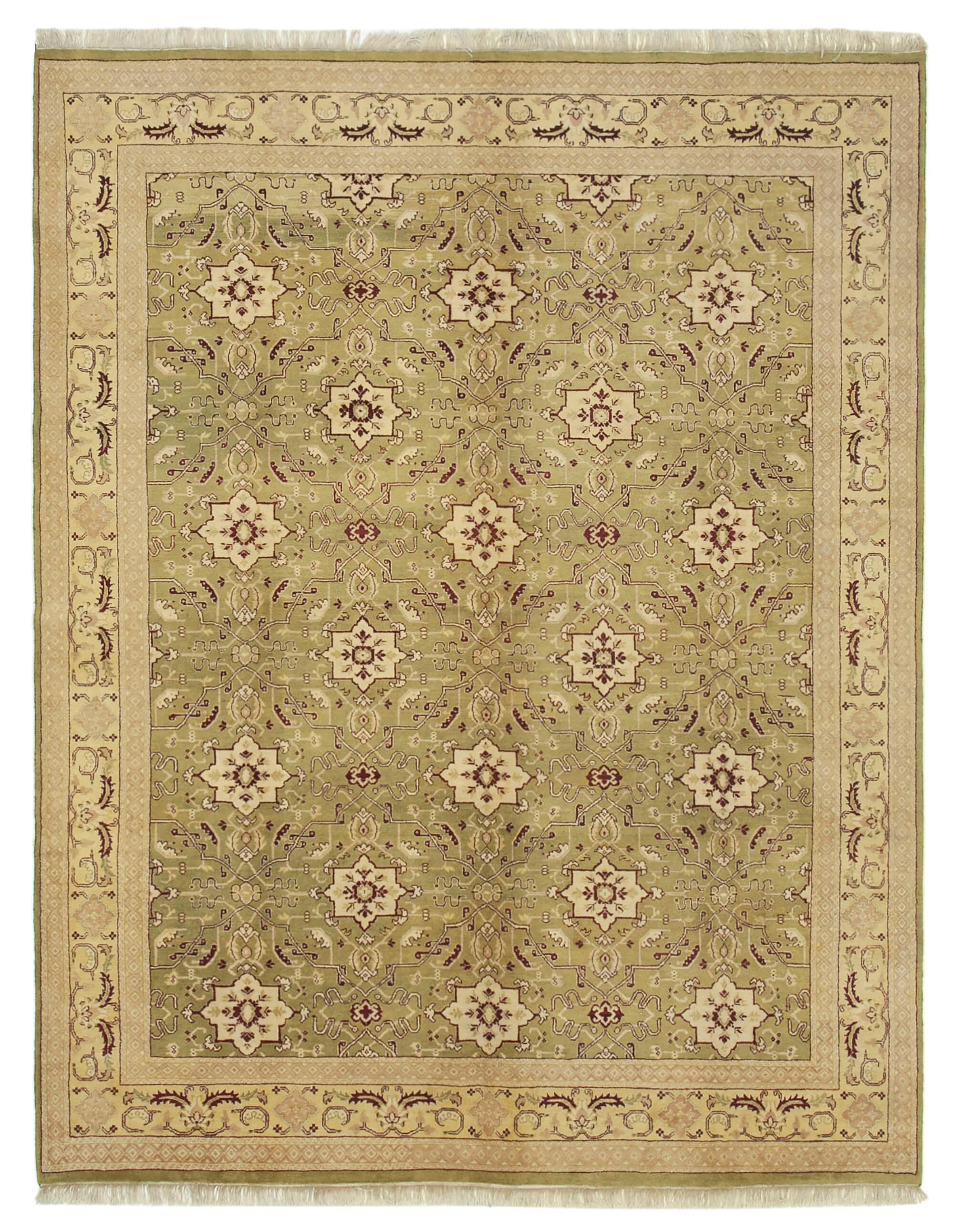 8 x 10 Green Oushak Rug - 3386