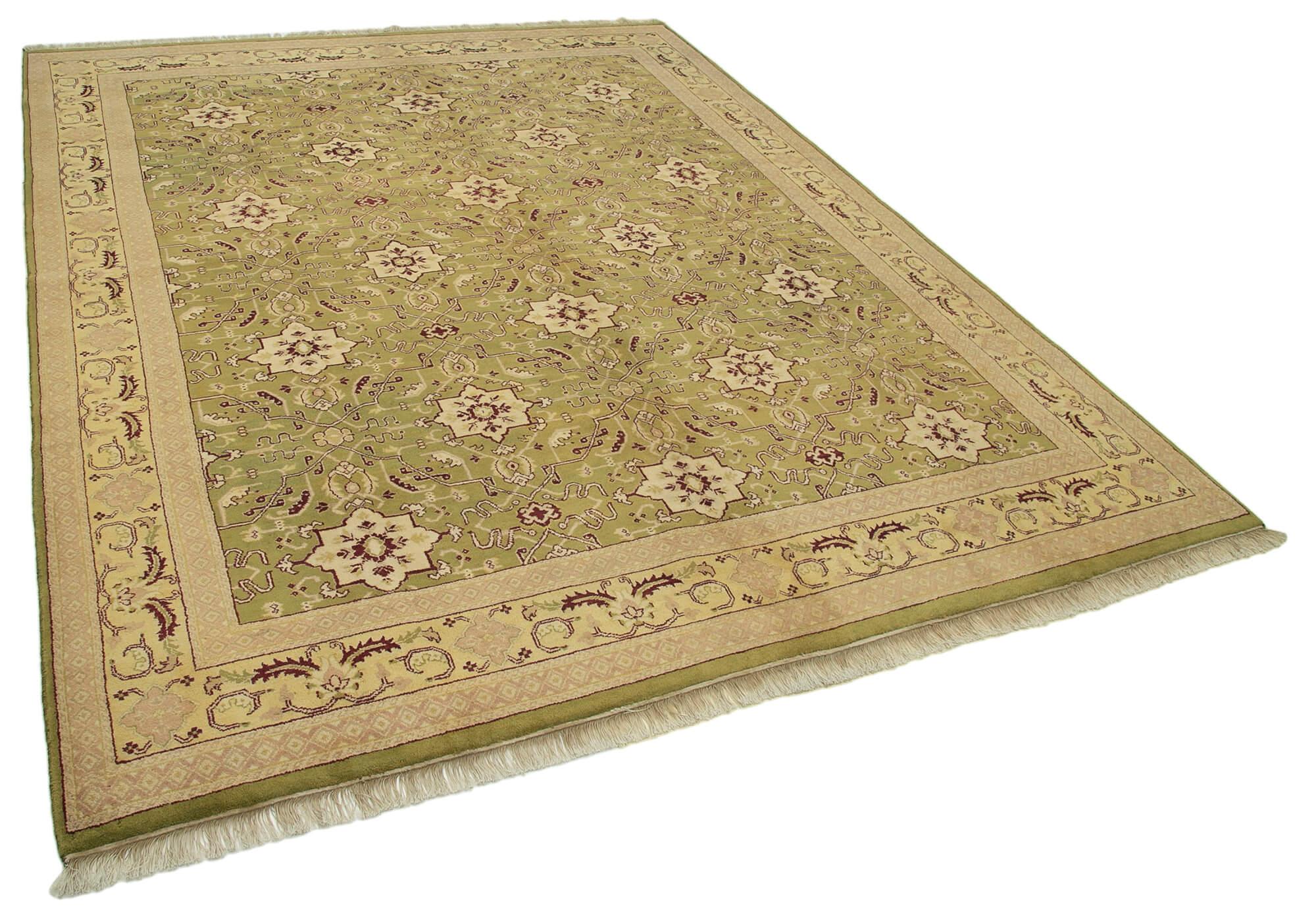 8 x 10 Green Oushak Rug - 3386