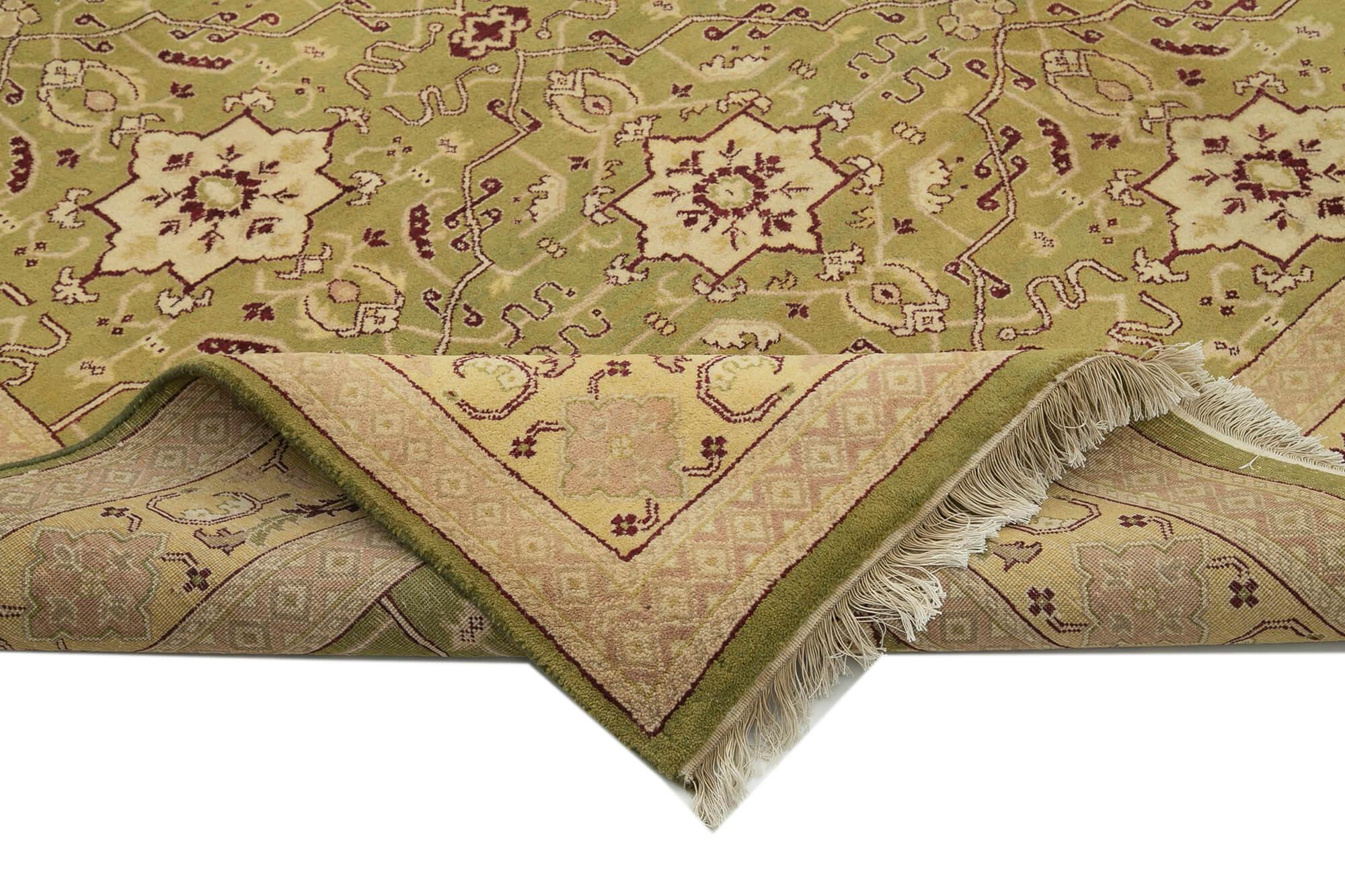 8 x 10 Green Oushak Rug - 3386