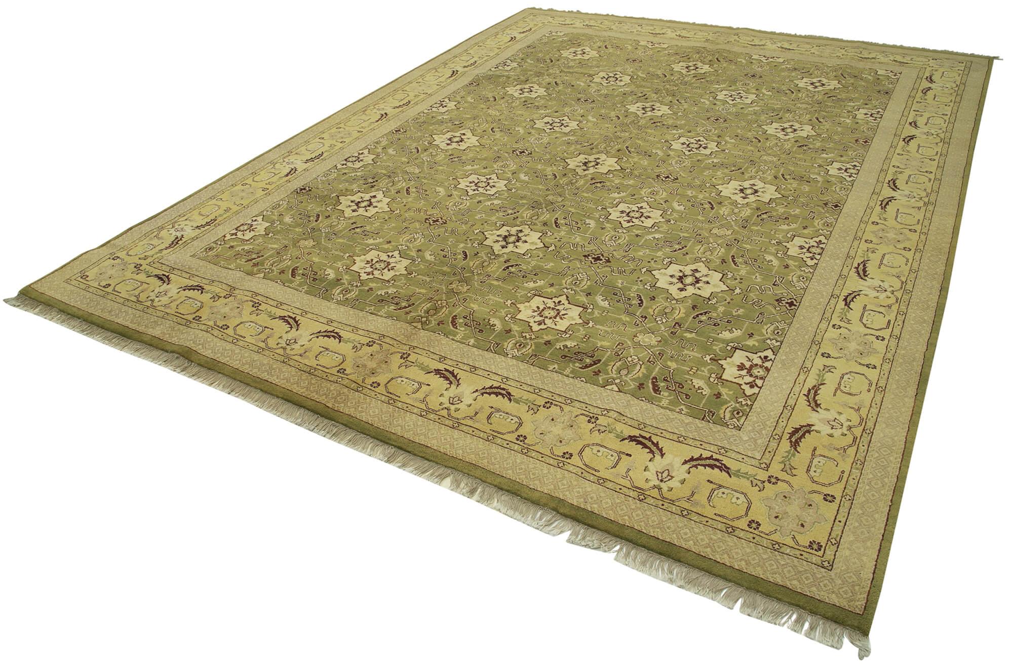 9 x 12 Green Oushak Rug - 3387