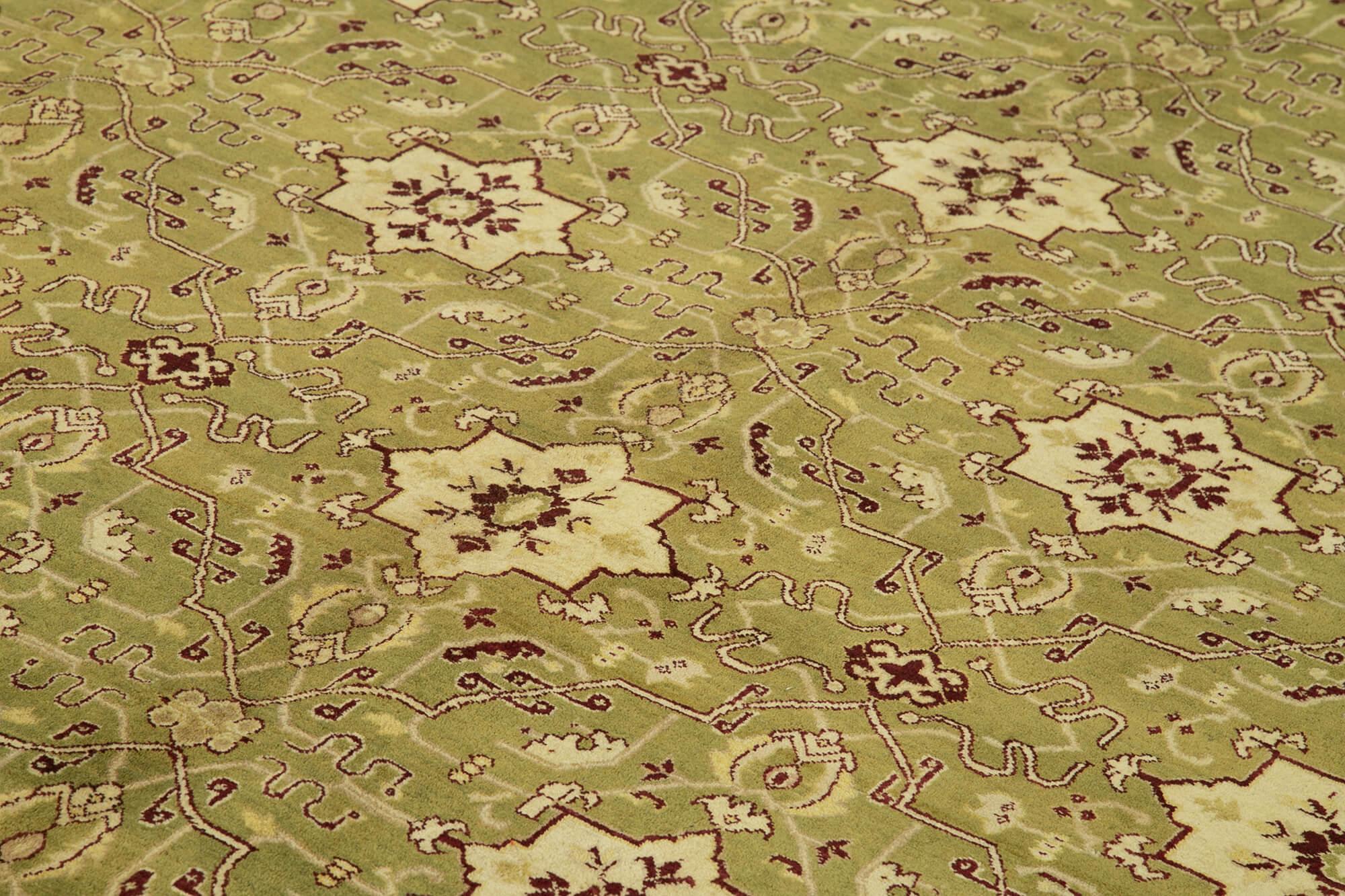 9 x 12 Green Oushak Rug - 3387