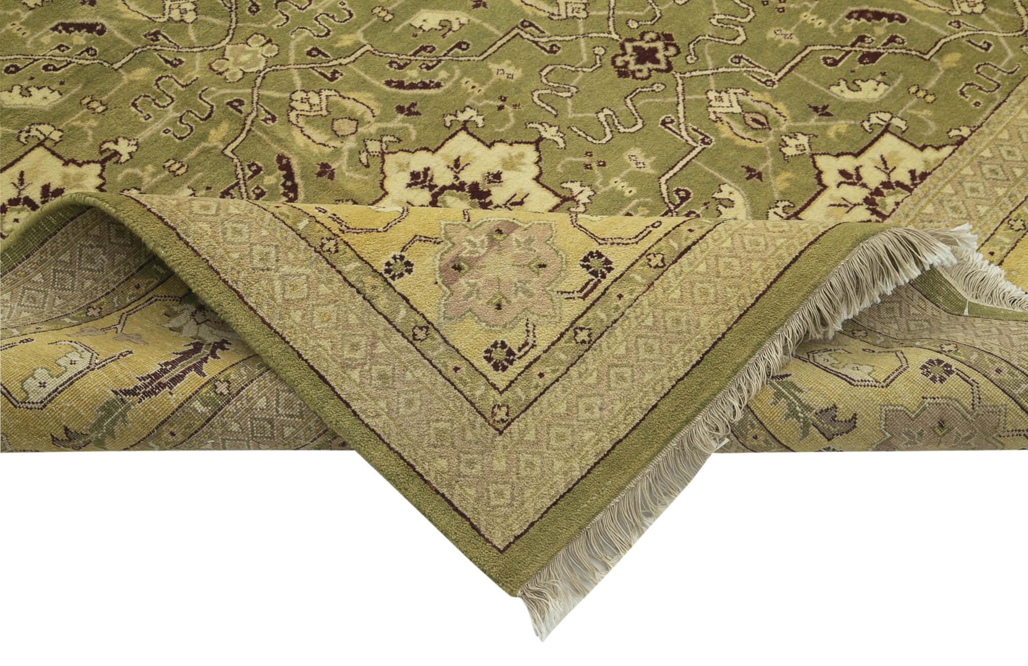 9 x 12 Green Oushak Rug - 3387