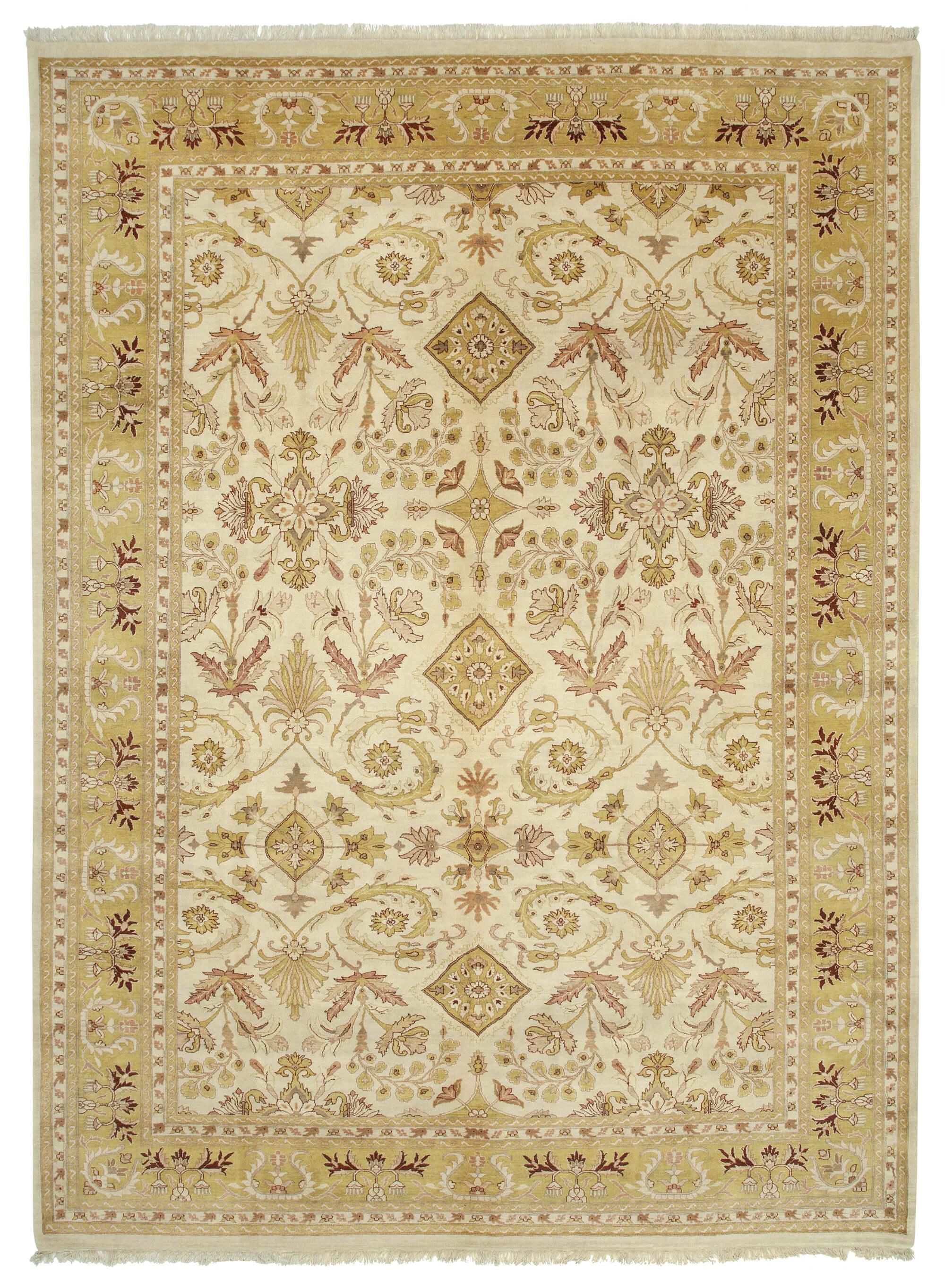 10 x 14 Beige Oushak Rug - 3388