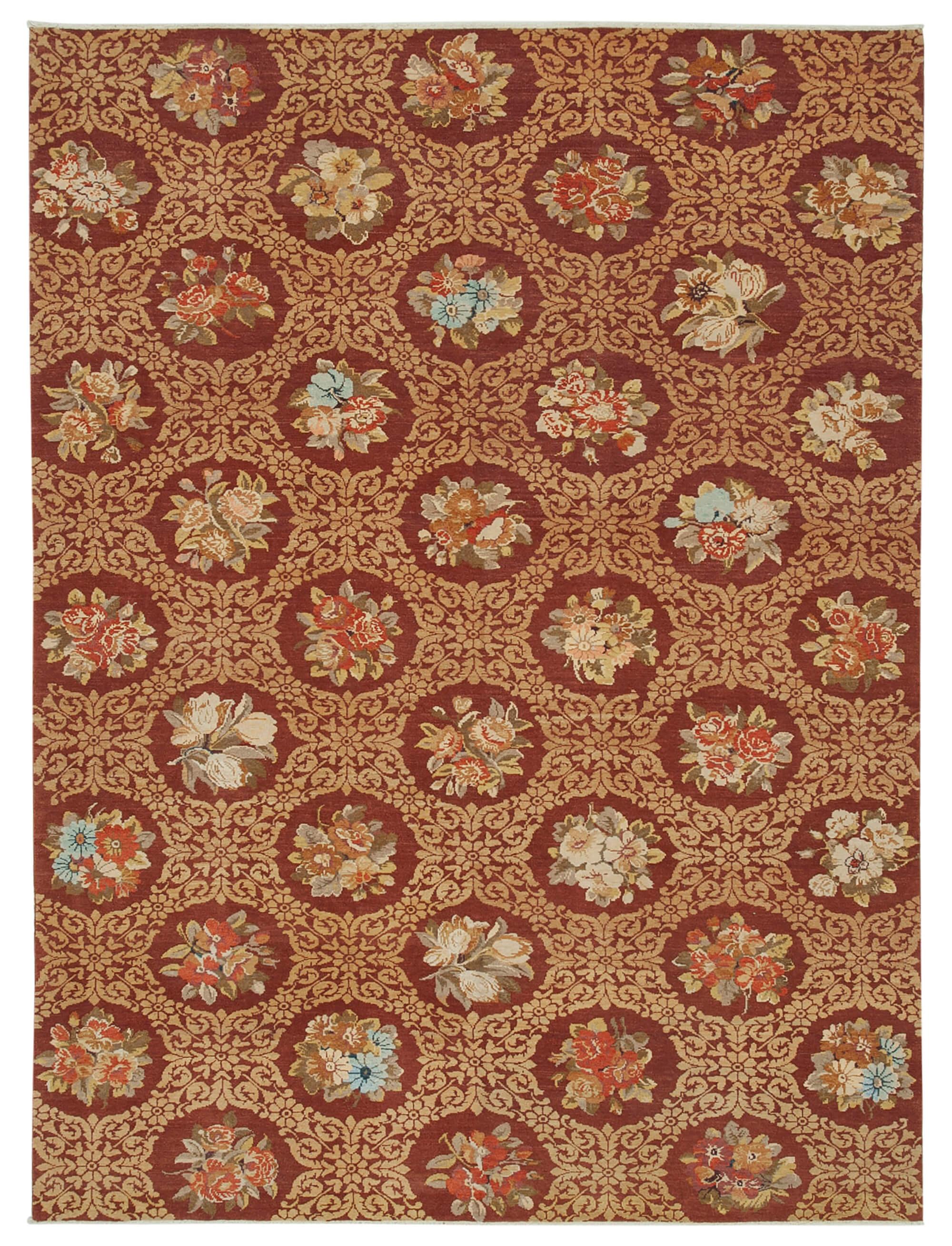 8 x 10 Red Oushak Rug - 3391