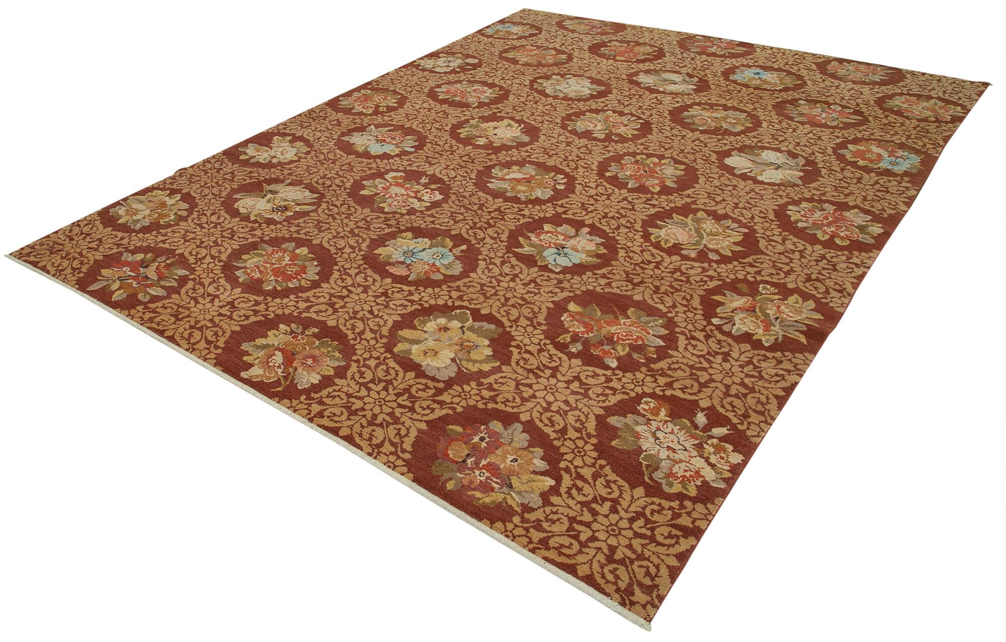 8 x 10 Red Oushak Rug - 3391