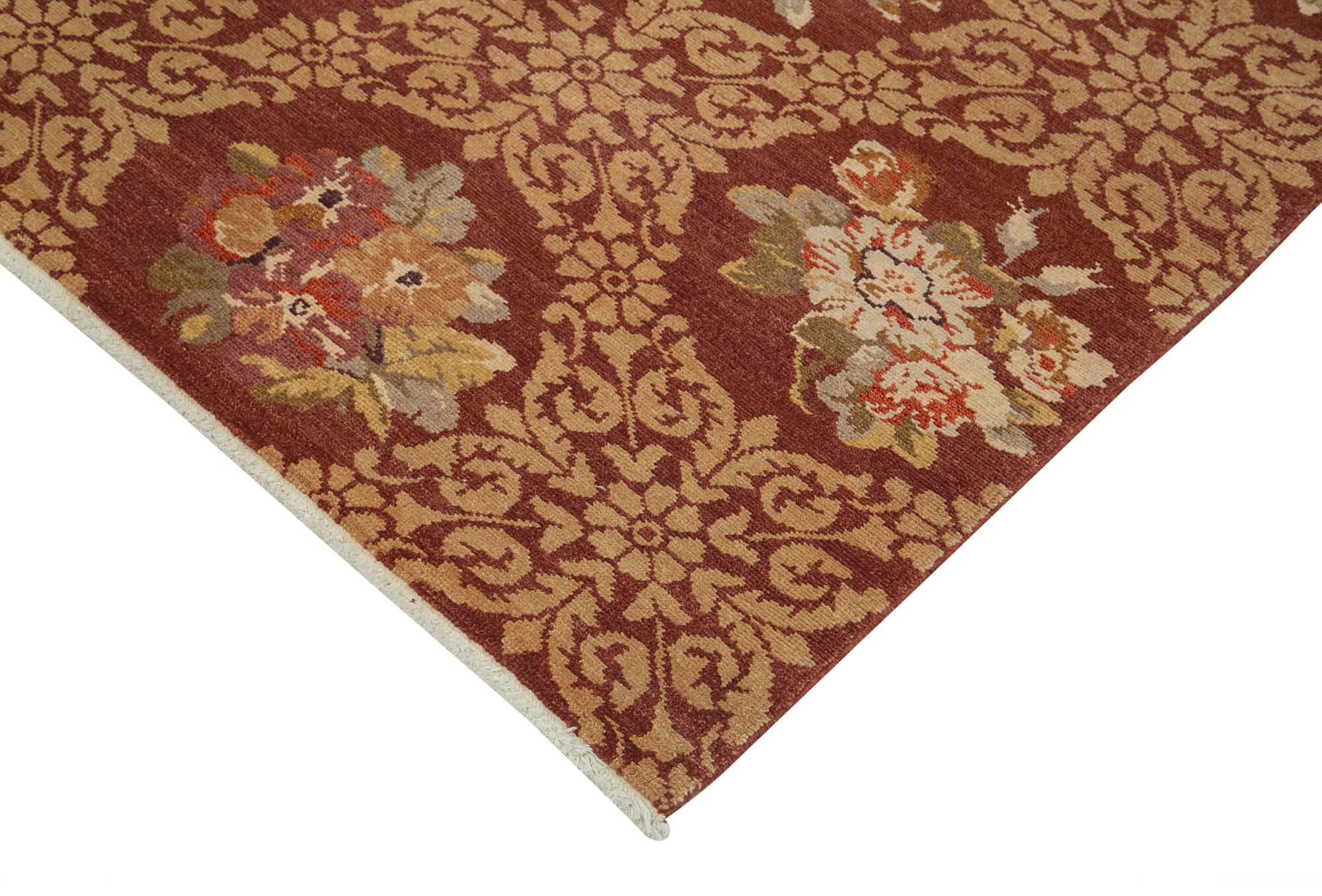 8 x 10 Red Oushak Rug - 3391