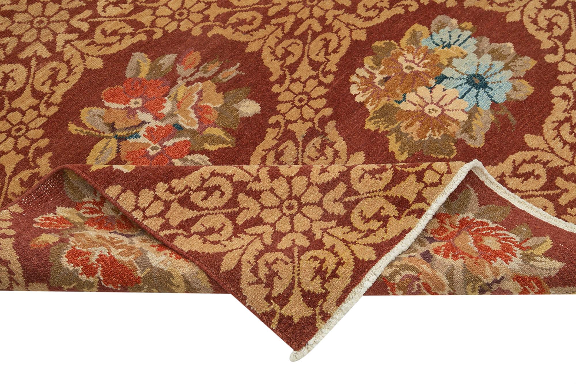 8 x 10 Red Oushak Rug - 3391