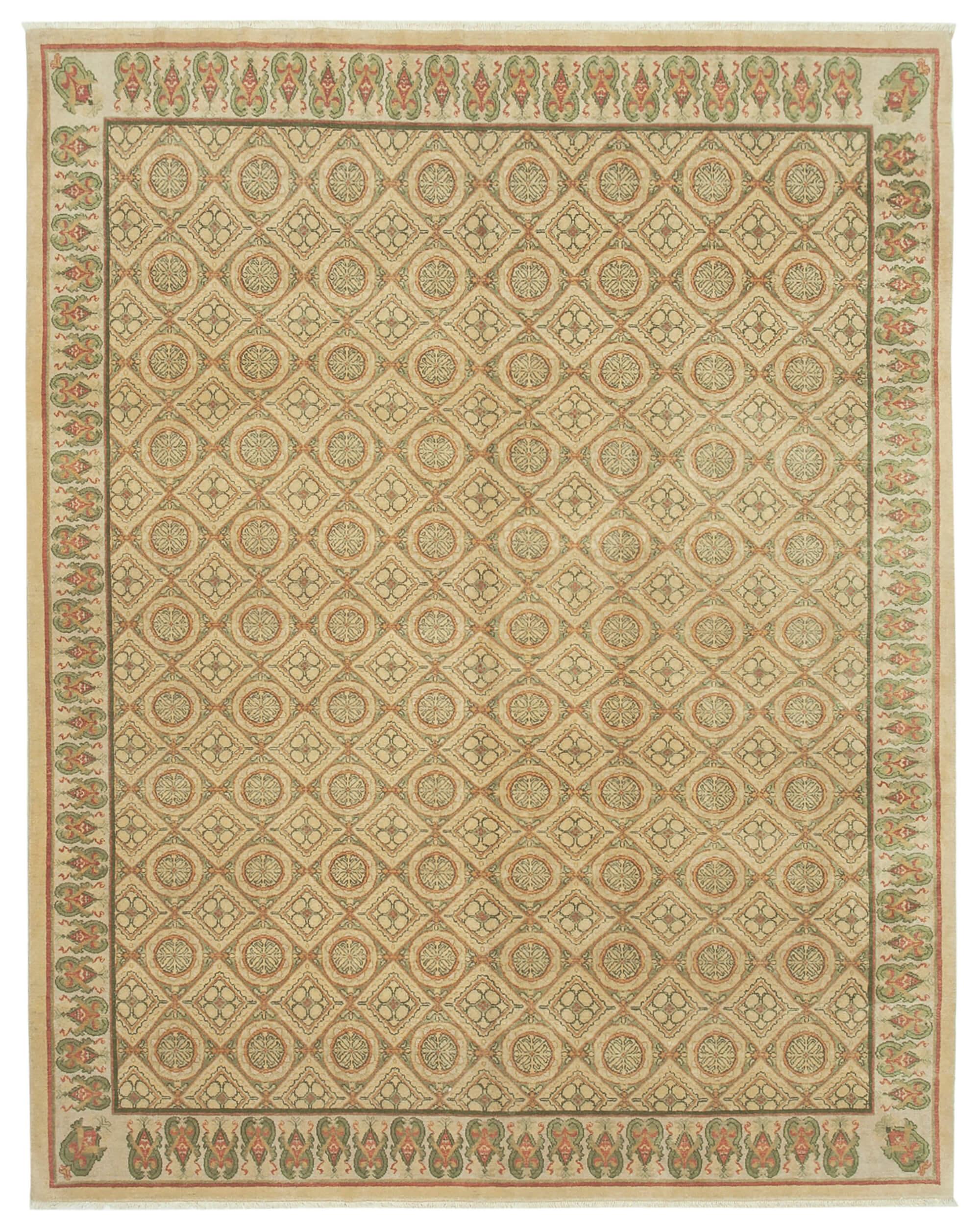 8 x 10 Beige Oushak Rug - 3392