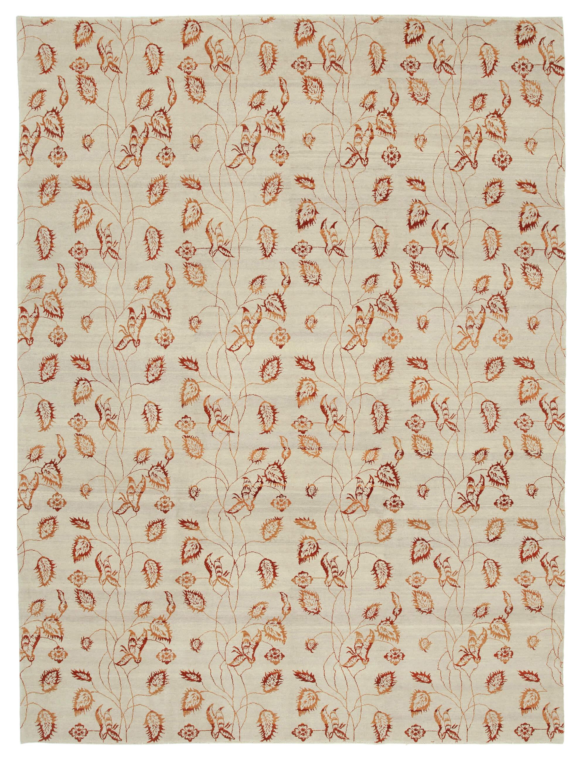 9 x 12 Beige Oushak Rug - 3394