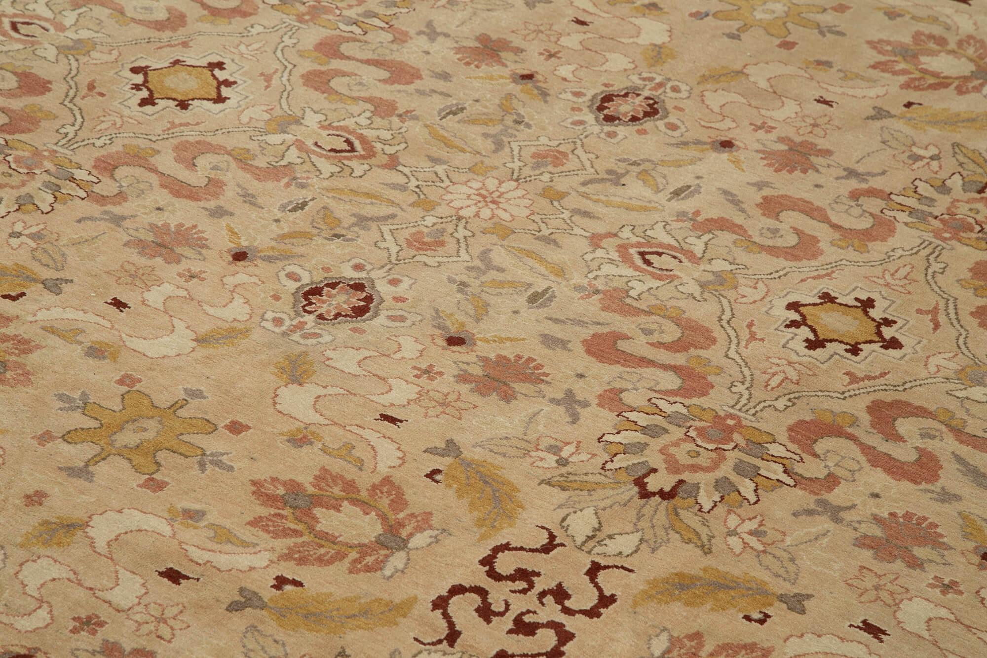 10 x 14 Beige Oushak Rug - 3396