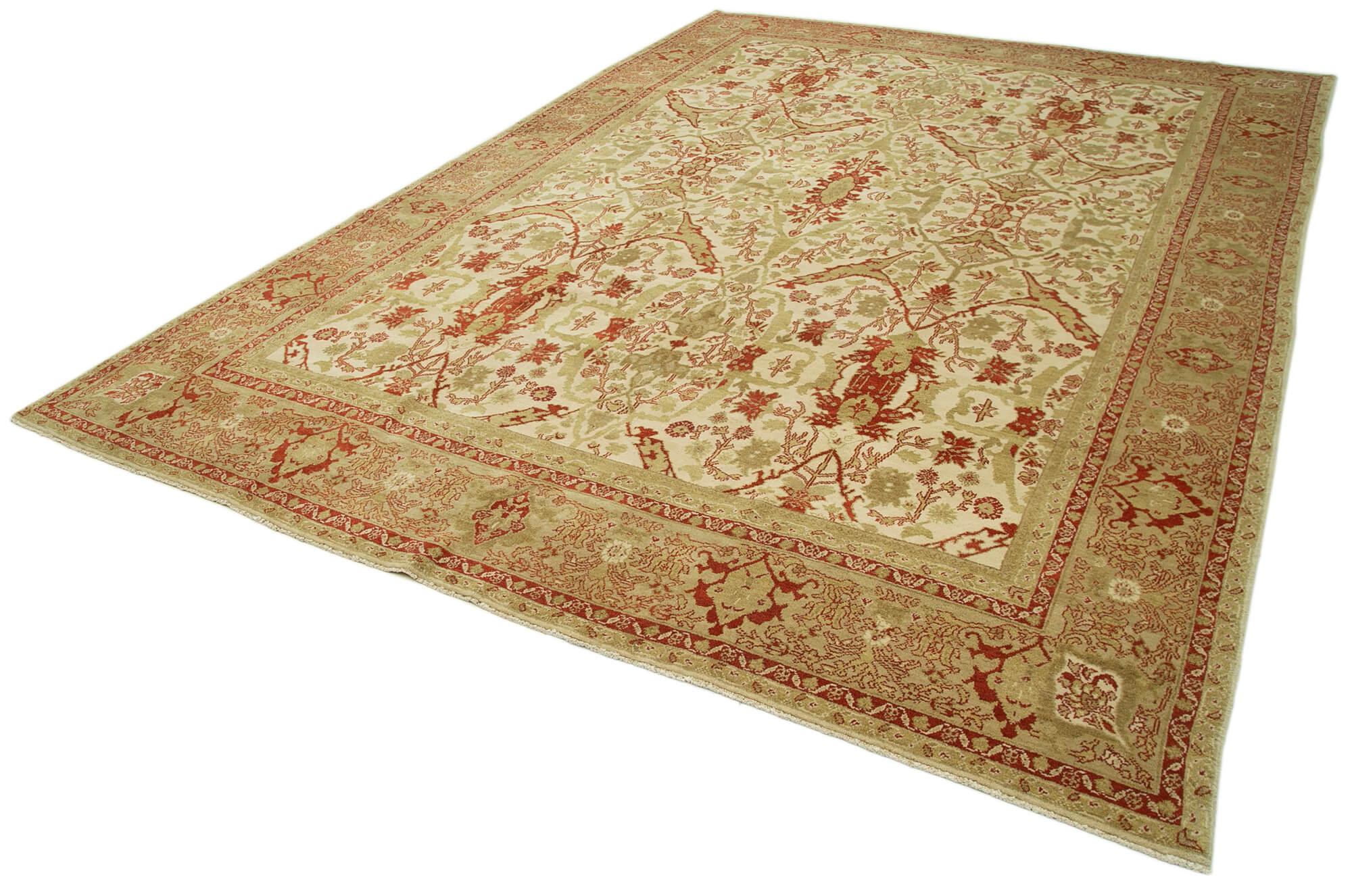 9 x 12 Beige Oushak Rug - 3399