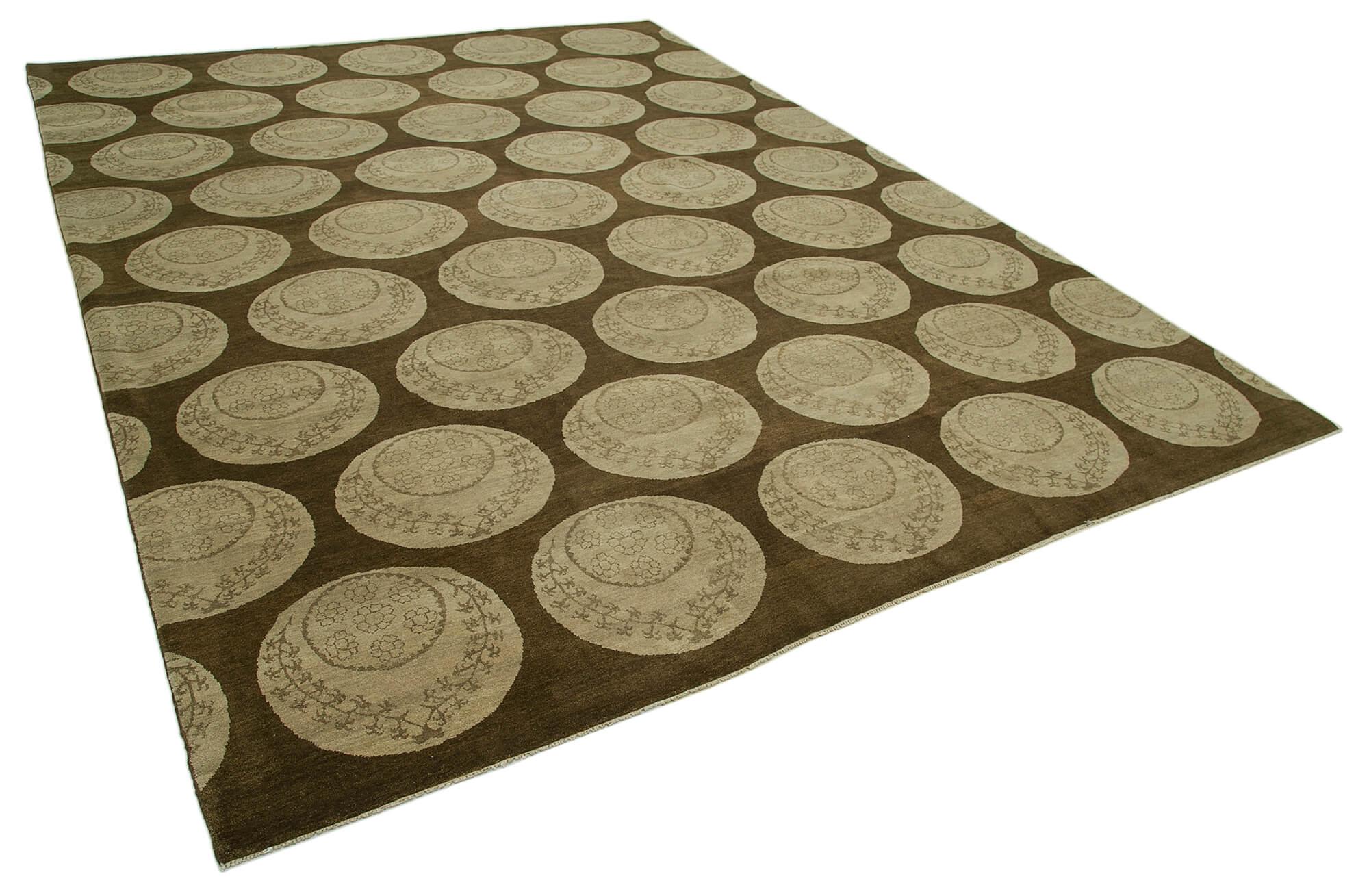 9 x 12 Brown Oushak Rug - 3401