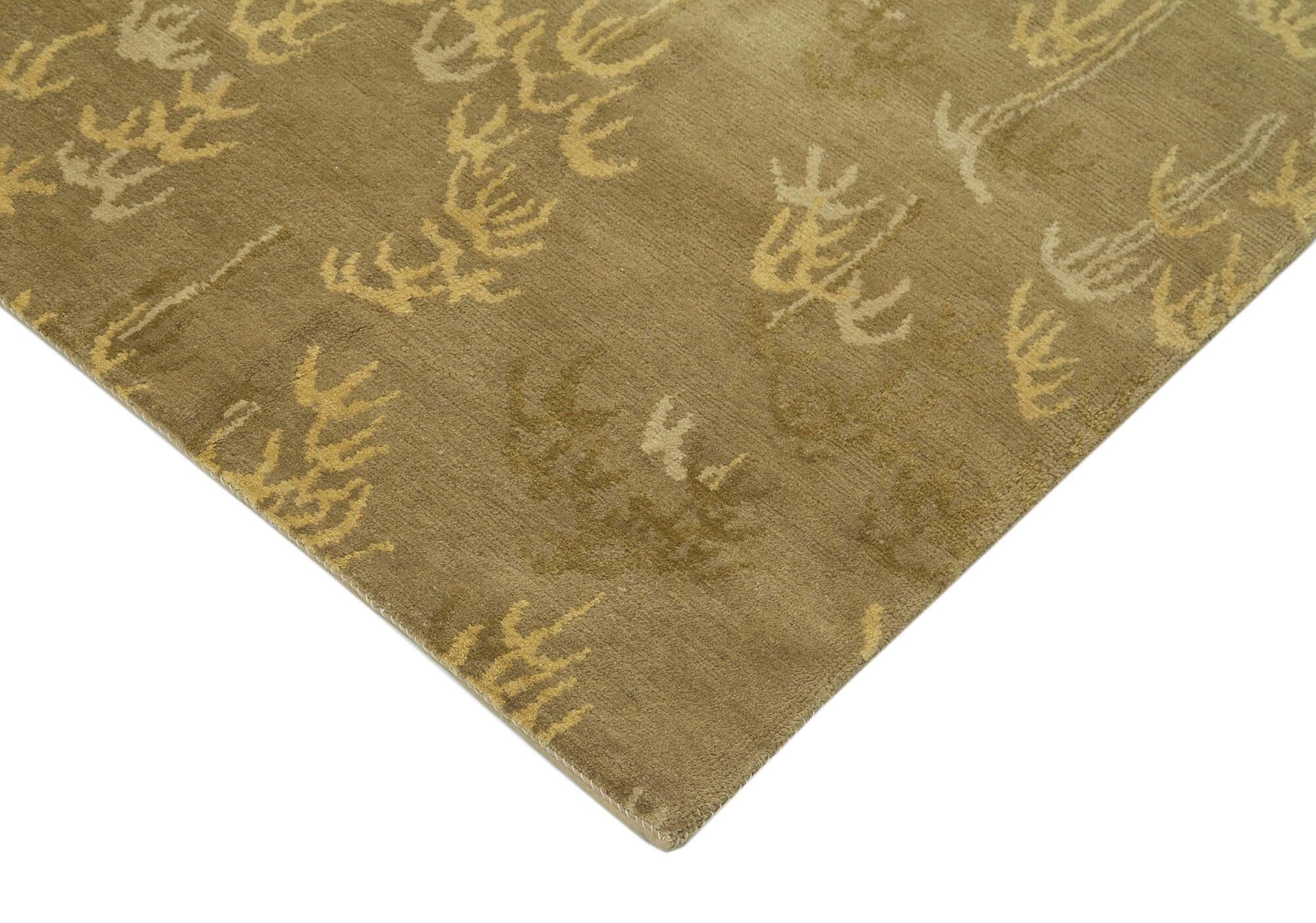 10 x 13 Green Oushak Rug - 3403