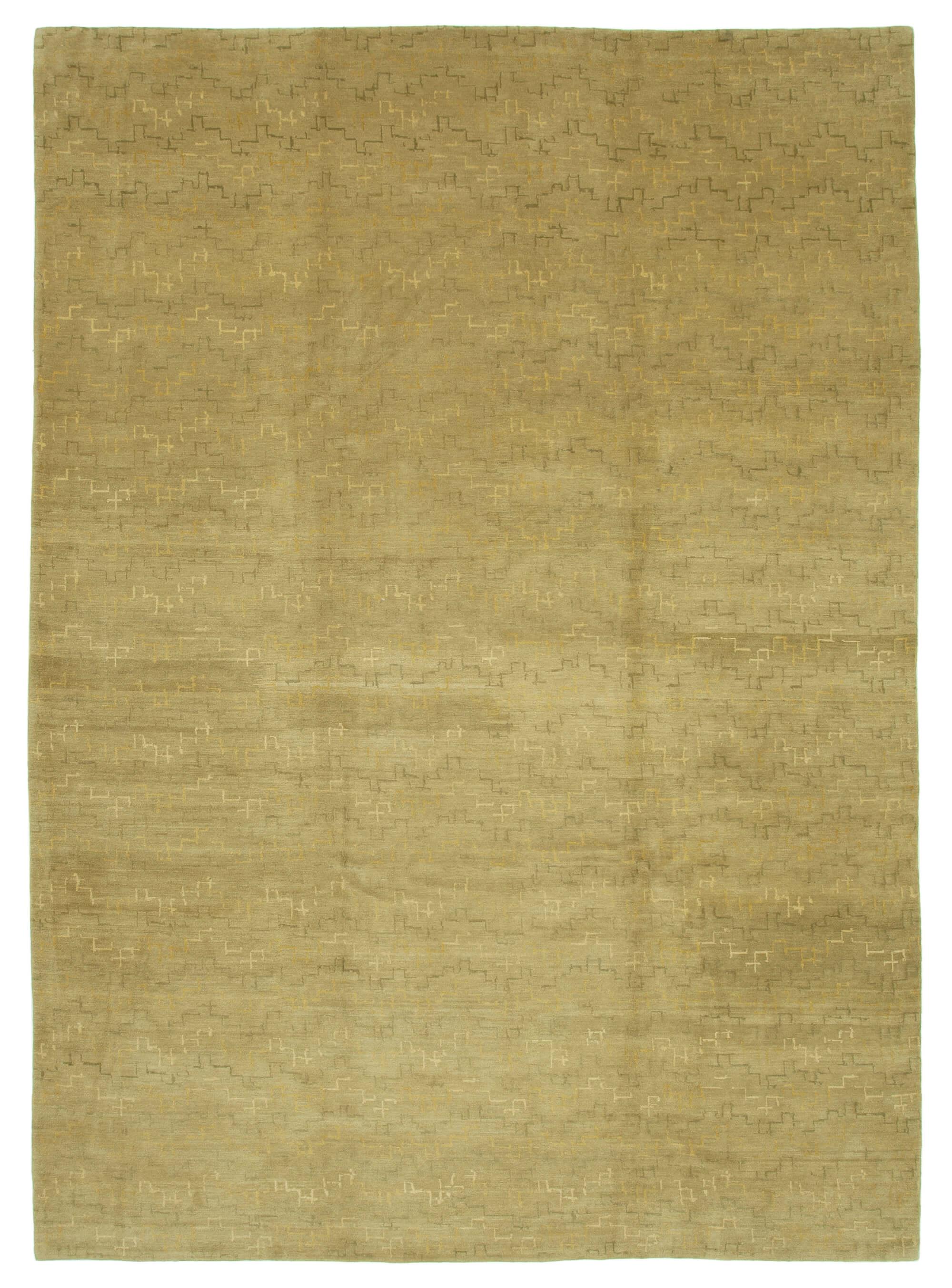 9 x 13 Beige Oushak Rug - 3404