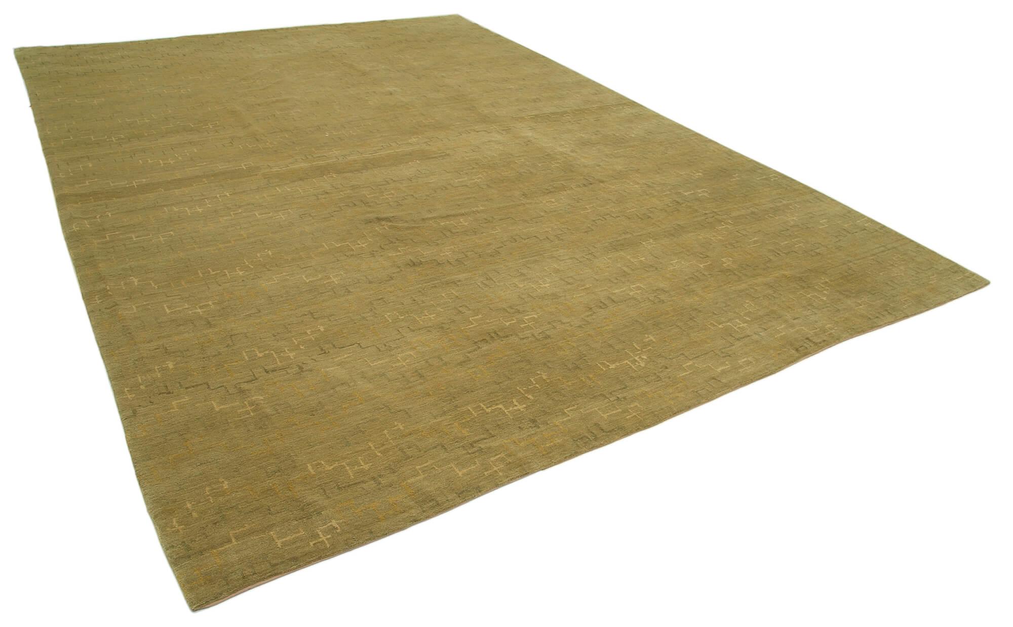 9 x 13 Beige Oushak Rug - 3404