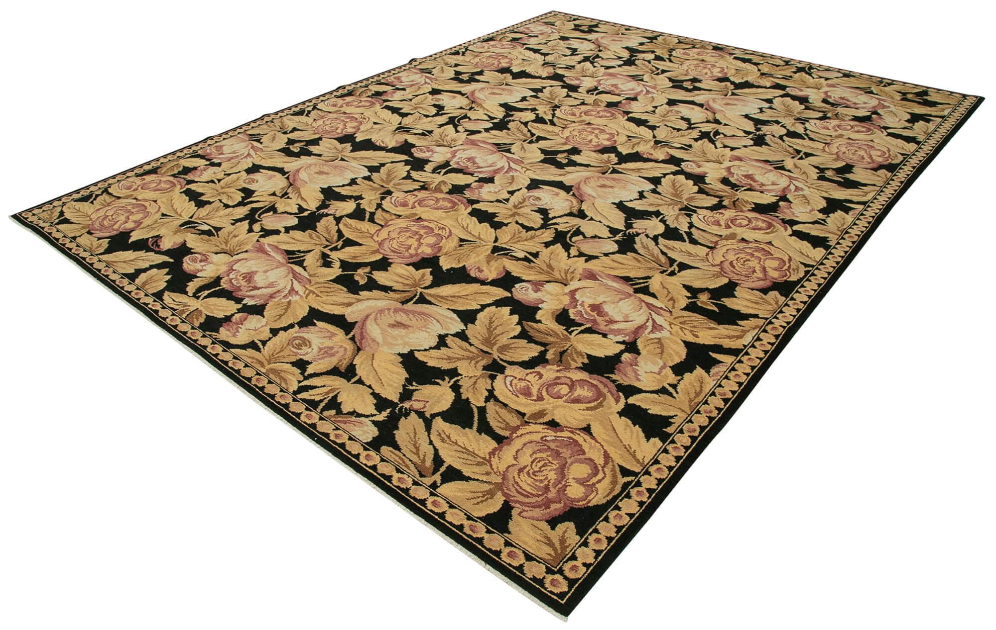 9 x 11 Beige Oushak Rug - 3408