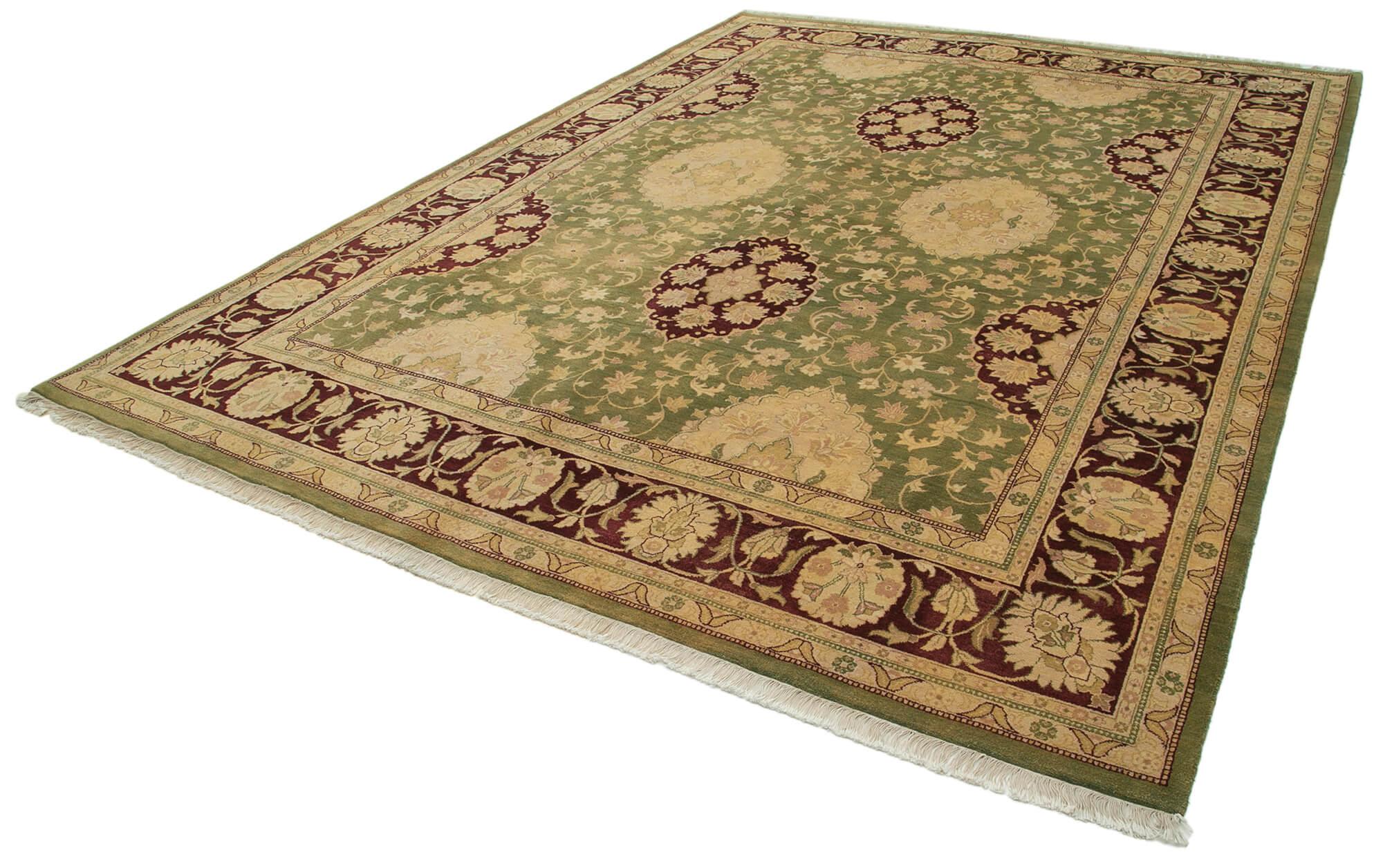 9 x 12 Green Oushak Rug - 3411