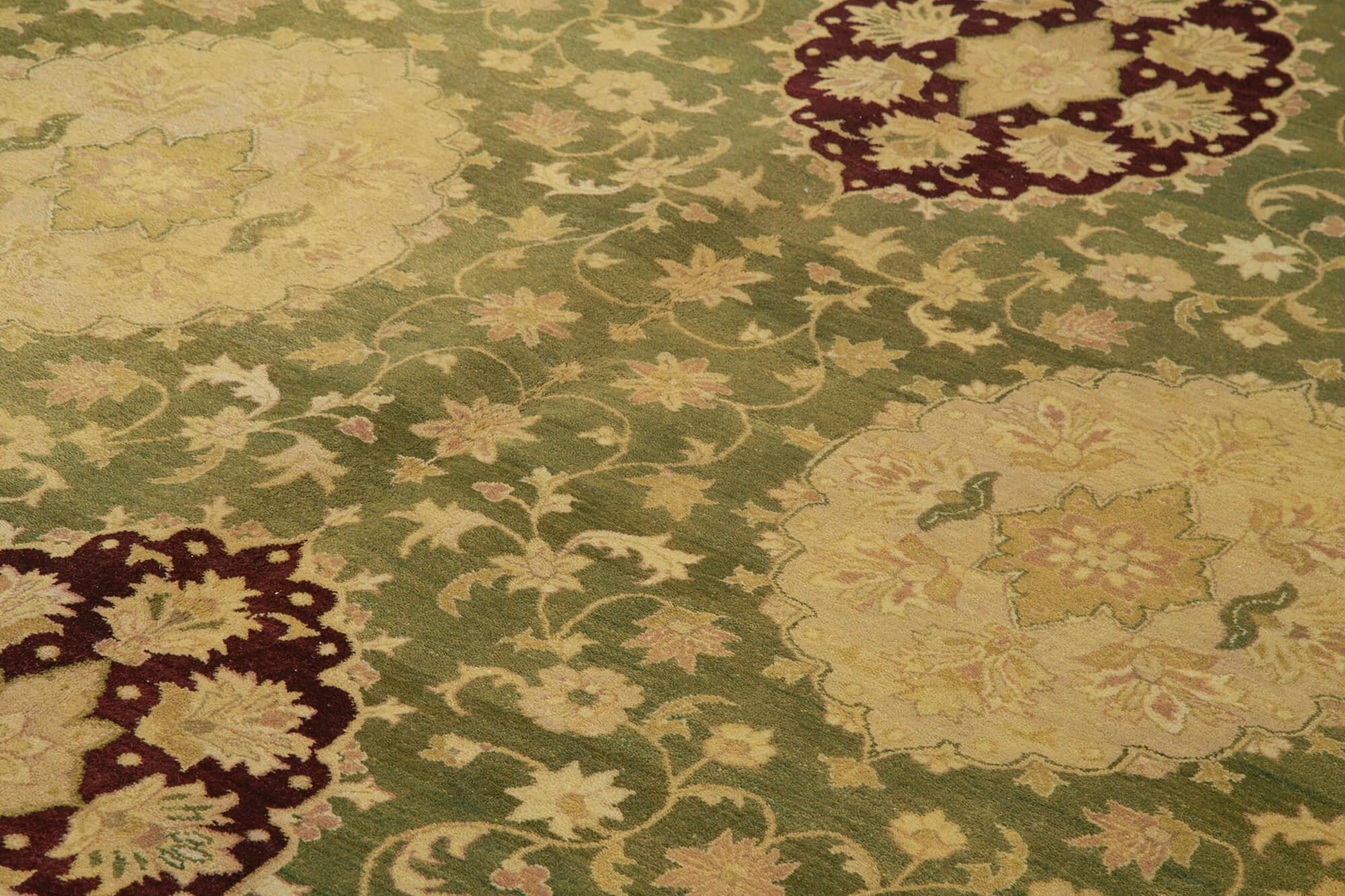 9 x 12 Green Oushak Rug - 3411